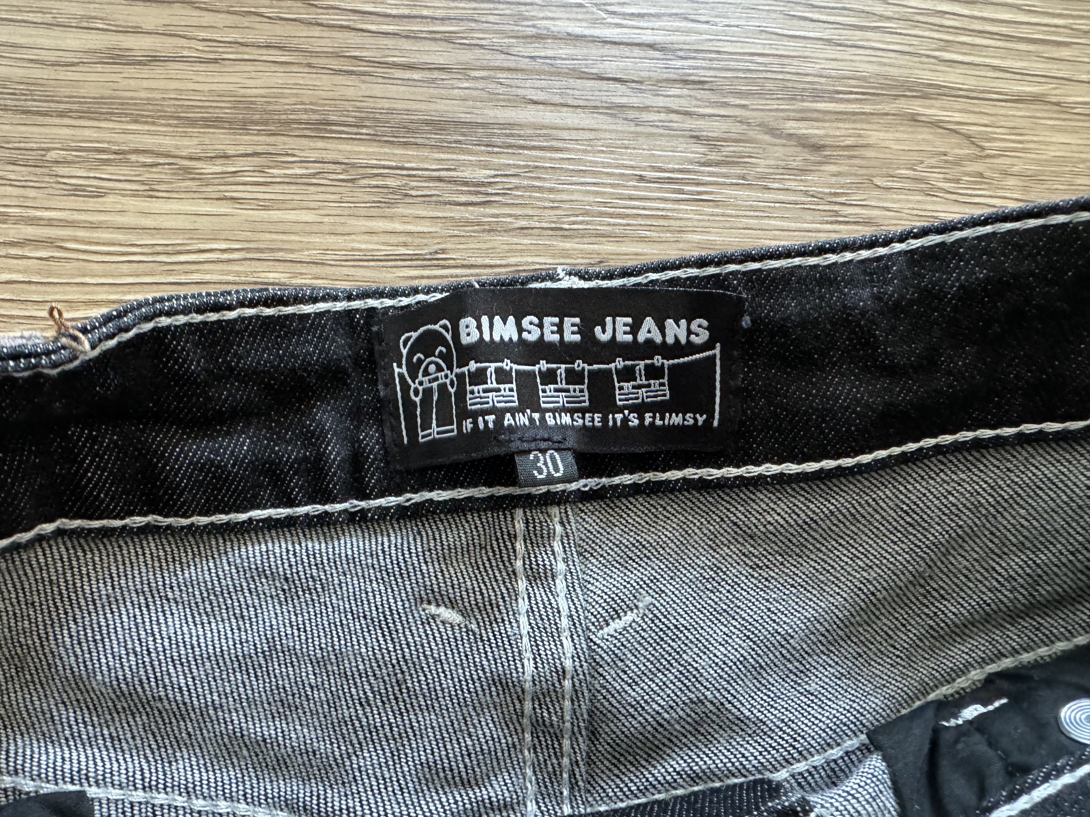 Jean BIMSEEN Bear Sad Face Jeans Size US 30 / EU 46 - 3 Thumbnail
