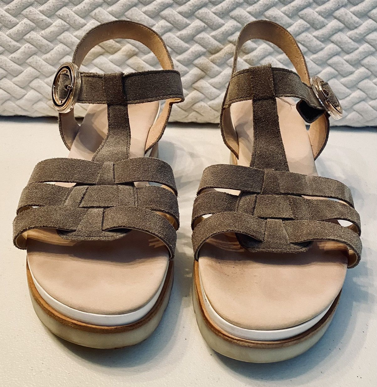 Other Gabor Suede Platform Wedge Slingback Jelli Sole Sandal 9.5 Size US 11 / IT 41 - 4 Thumbnail