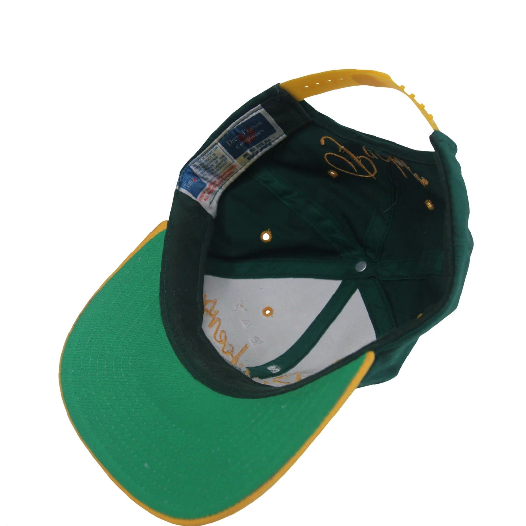 NFL VINTAGE Drew Pearson Green Bay Packers Script Spellout Snapback Hat NFL OS Green Men Adjustable Baseball Cap Size ONE SIZE - 4 Thumbnail
