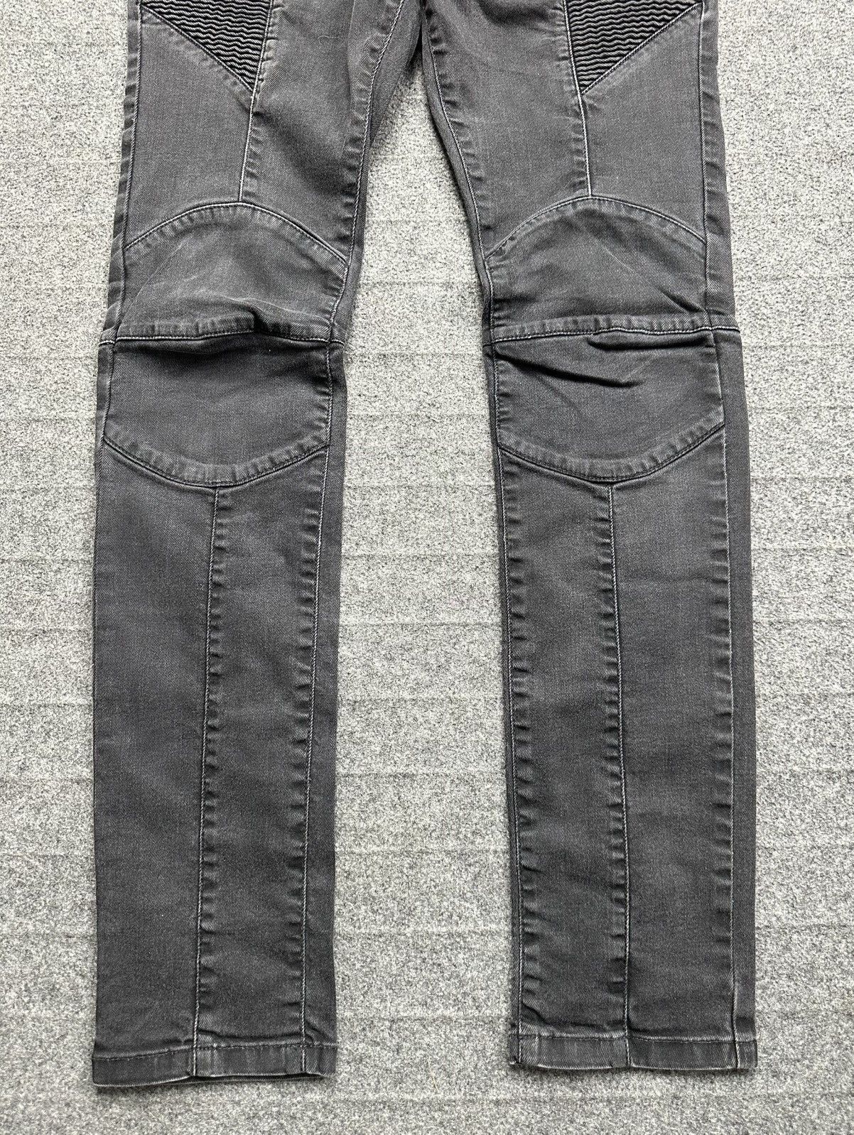 Pierre Balmain Pierre Balmain - Men’s Moto Biker - Washed Black Denim Jeans Size US 32 / EU 48 - 3 Thumbnail