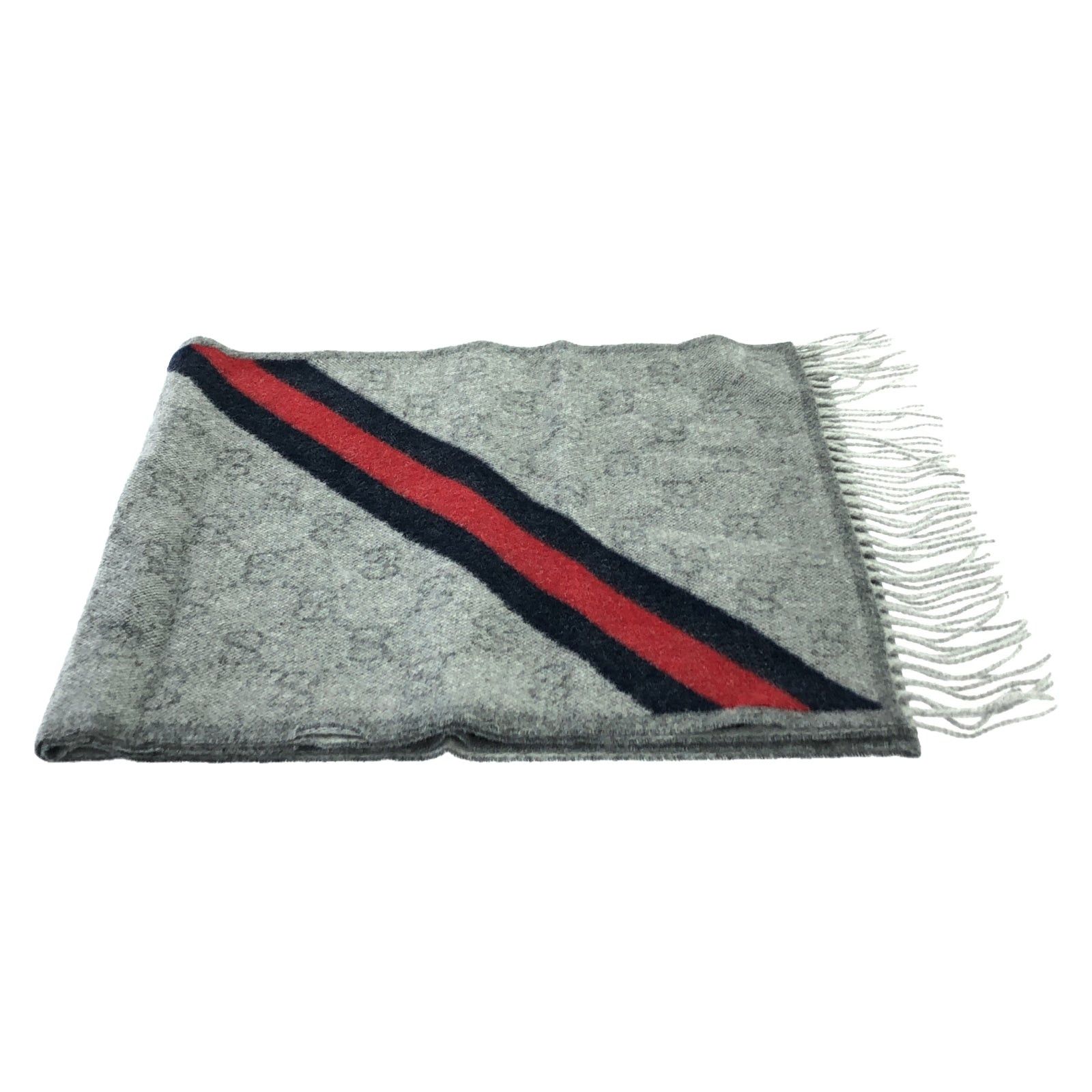 Gucci Gucci Scarf Wool Gray Size ONE SIZE - 1 Thumbnail