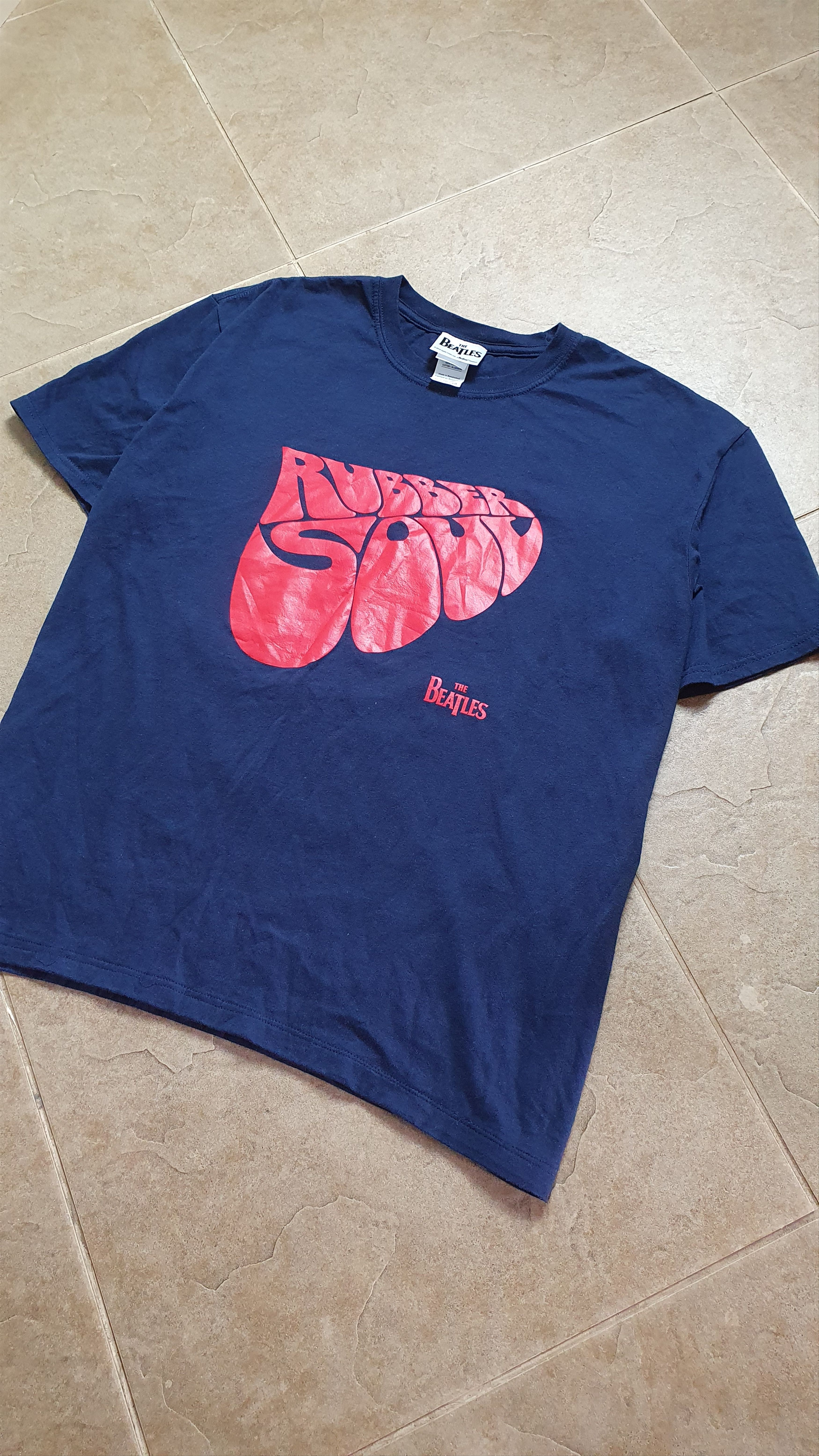 Gildan Vintage t-shirt Beatles Rock Logo 90s Y2K USA Style Band Tee Size US XL / EU 56 / 4 - 16 Thumbnail