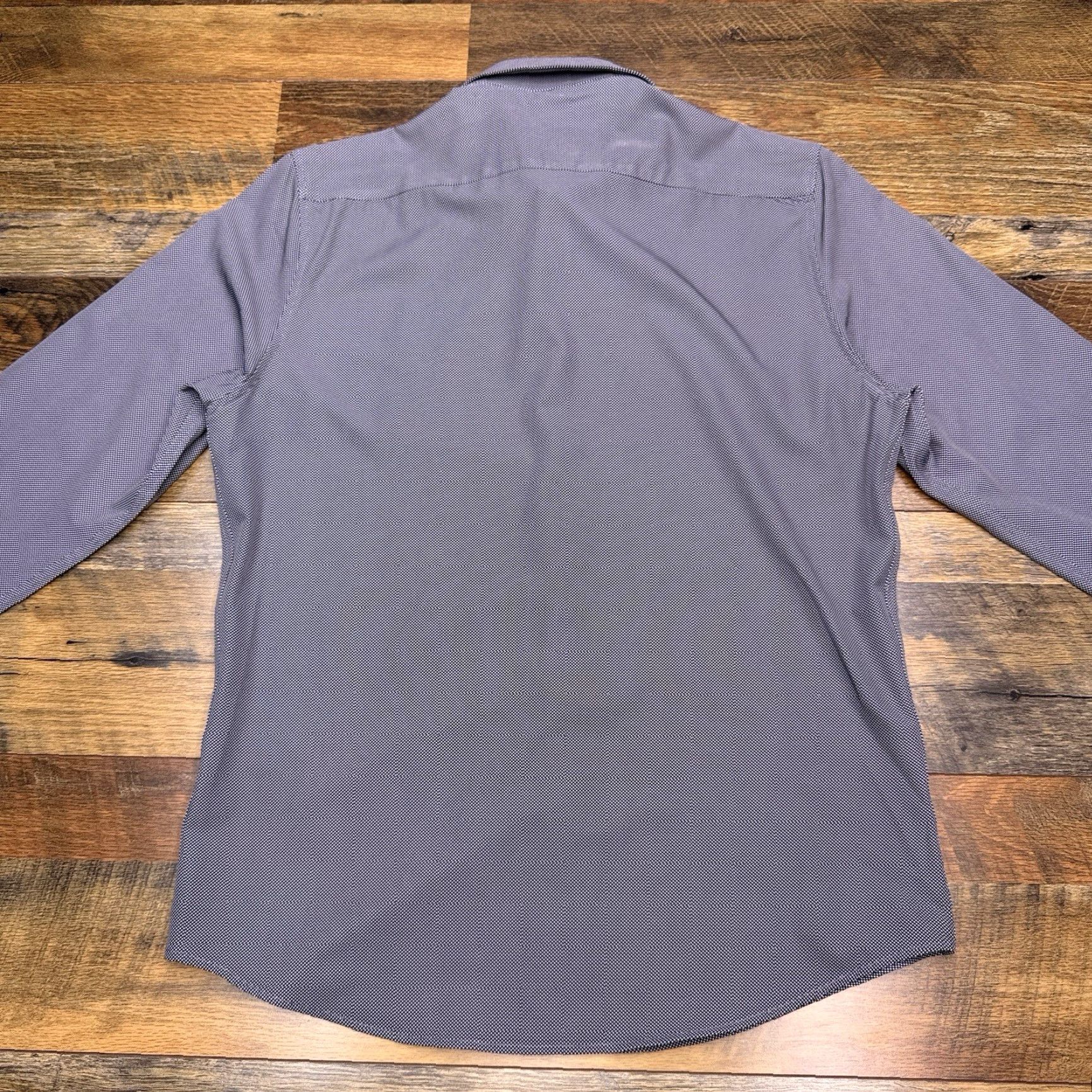 Vintage Ricky Singh Denim And Flower Tech Comfort Shirt Mens M Gray Button-Up Dot Long Sleeve Stretch Non-Iron Moisture Wicking Size US M / EU 48-50 / 2 - 3 Thumbnail