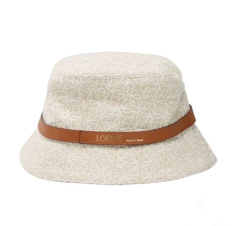 Loewe LOEWE size 59 Embossed Leather Trim Cotton Fisherman Hat Size ONE SIZE - 2 Thumbnail
