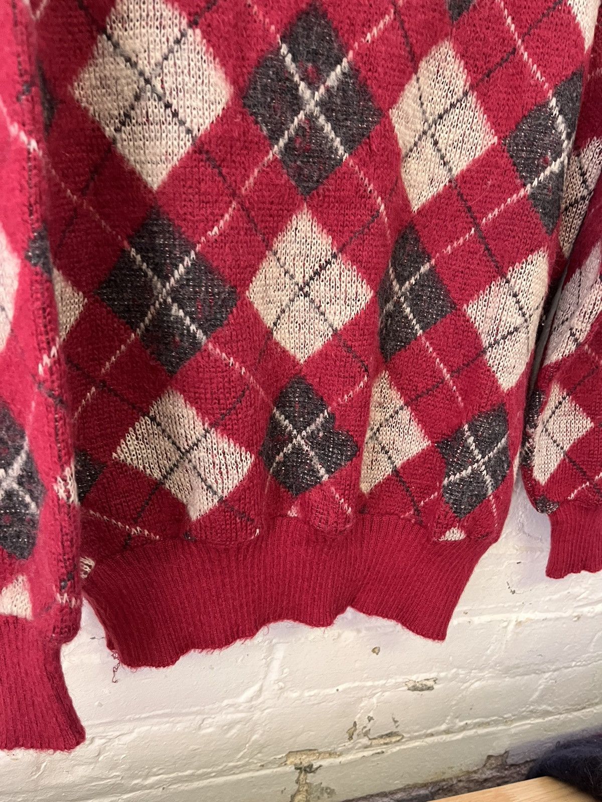 Jantzen × Vintage Vintage 50s/60s Jantzen Argyle Knit Wool Mohair Sweater Size US M / EU 48-50 / 2 - 6 Thumbnail