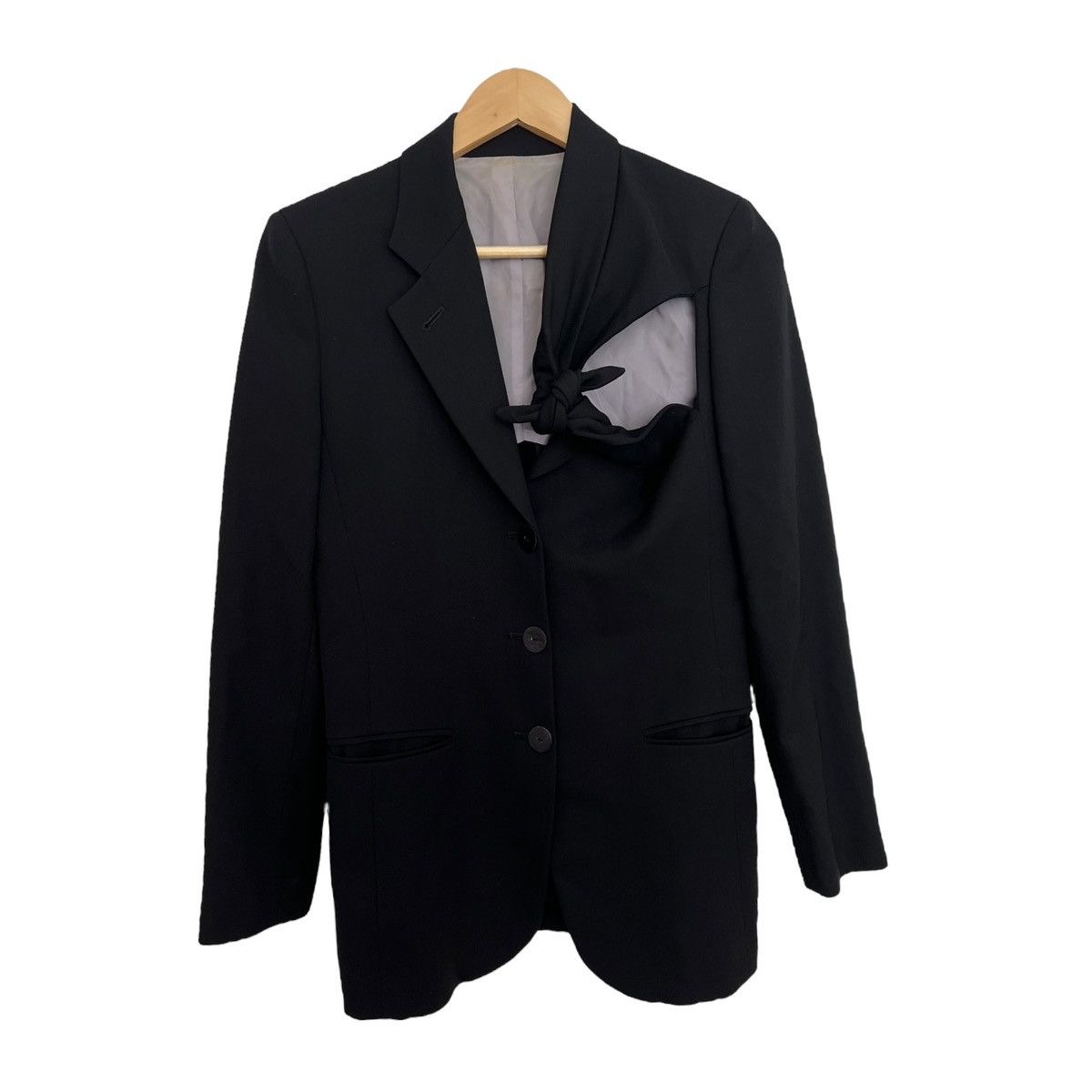 Jean paul gaultier cut-out knot lapel blazer