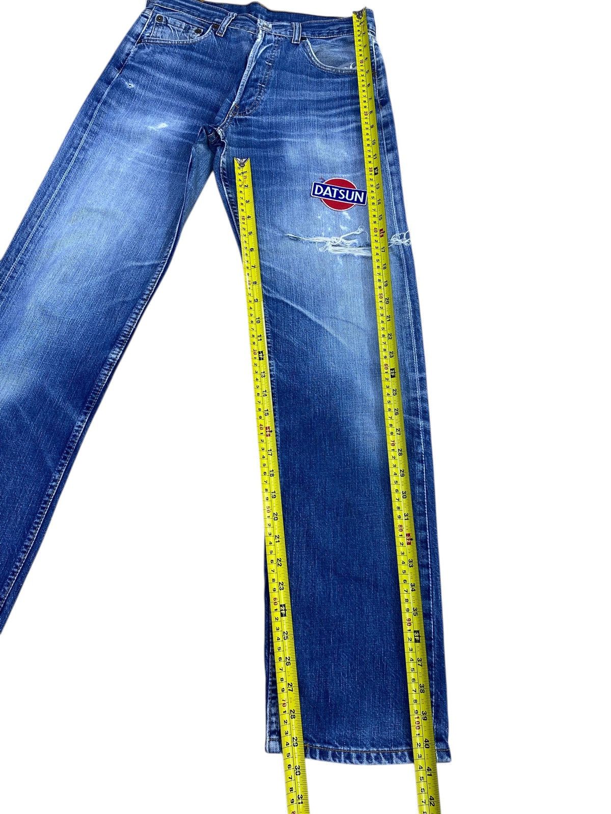 Levi's Levi’s Faded Blue Wash Straight Leg Style Jeans Size US 28 / EU 44 - 8 Thumbnail