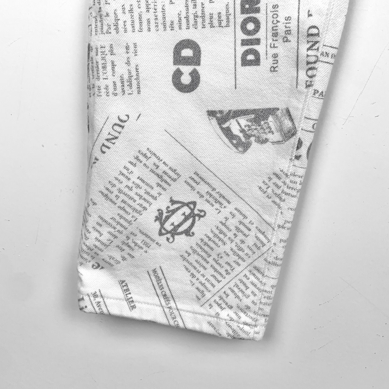 Dior Christian Dior Newspaper Print White Jeans Size US 30 / EU 46 - 5 Thumbnail