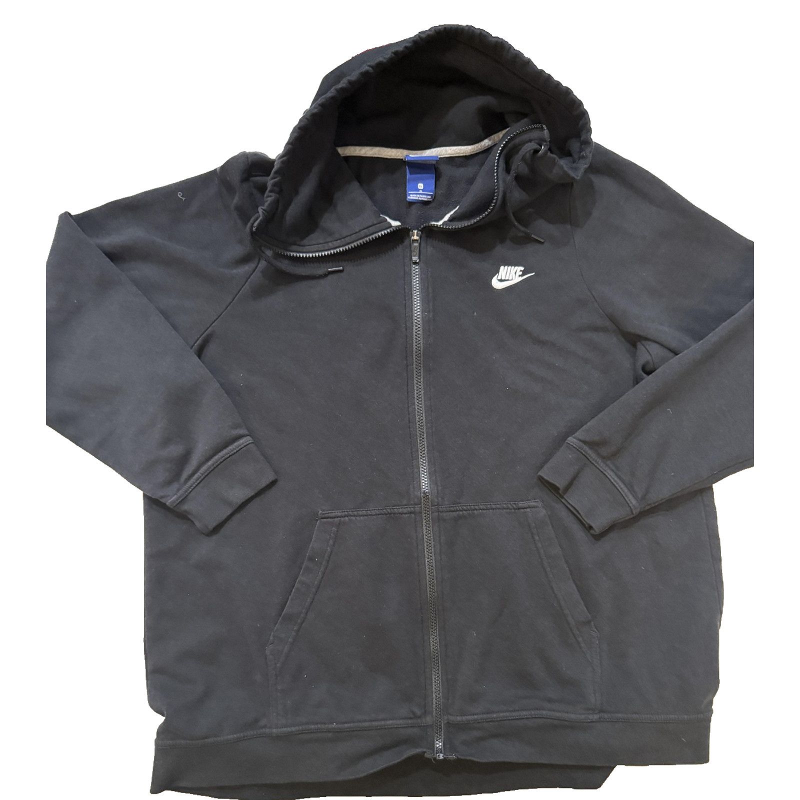 Nike Nike Hoodie Women 1X Black Full Zip Fleece Sweatshirt Swoosh Size XL / US 12-14 / IT 48-50 - 4 Thumbnail