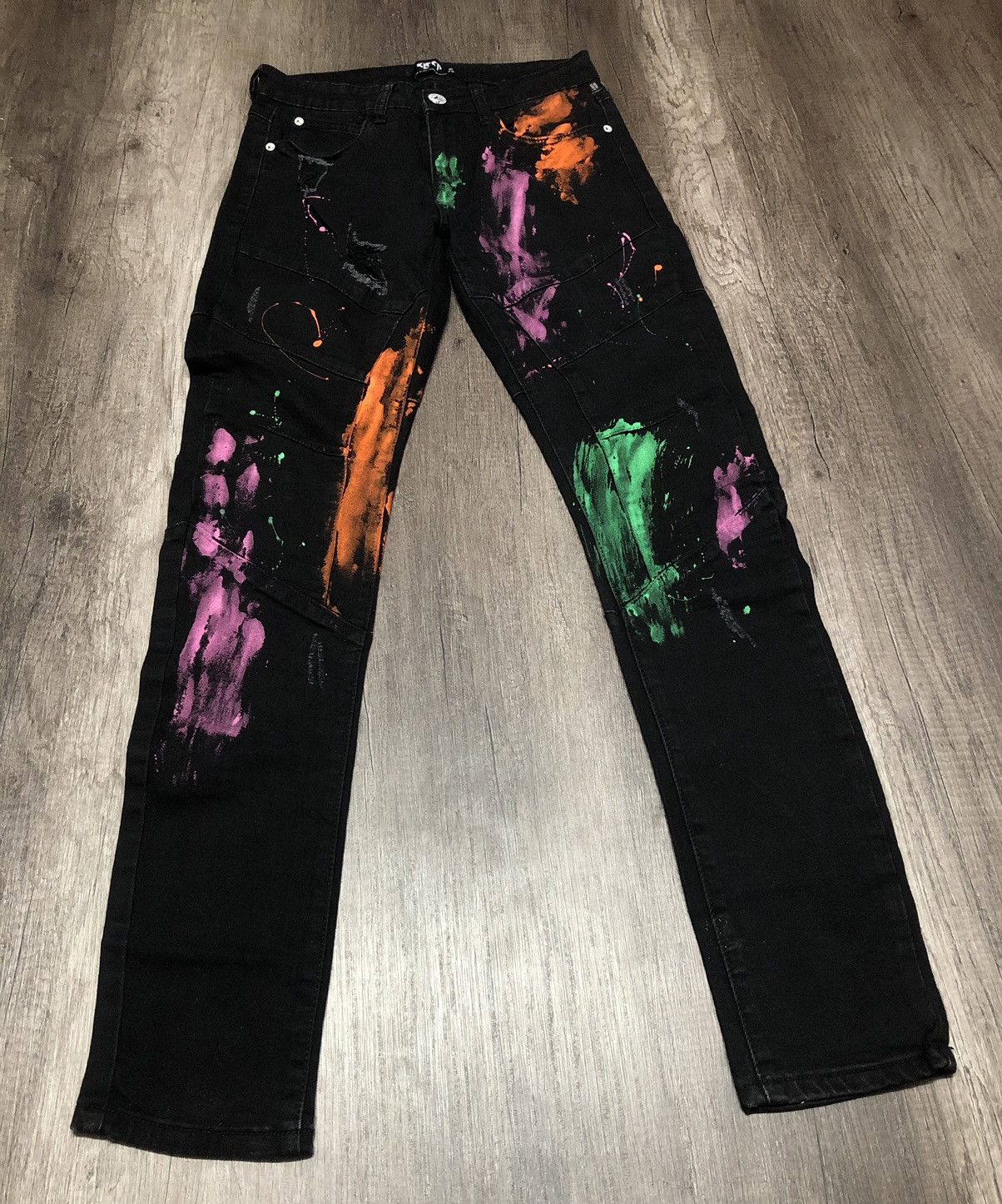 Designer Denim Distillation by Kleep Black Tye Dye Size US 29 - 2 Thumbnail