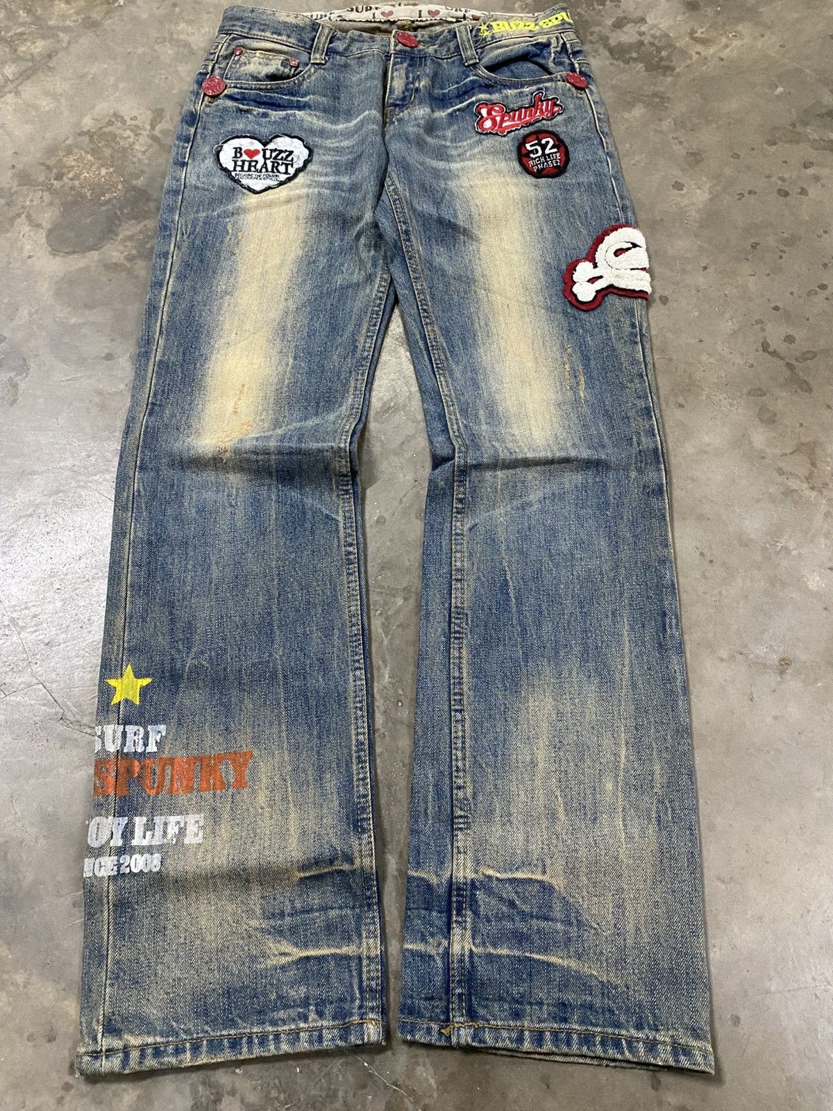 Hysteric Glamour × If Six Was Nine × Japanese Brand Japanese Buzz Spunky I❤️Surf Distressed Denim @264 Size US 30 / EU 46 - 6 Thumbnail