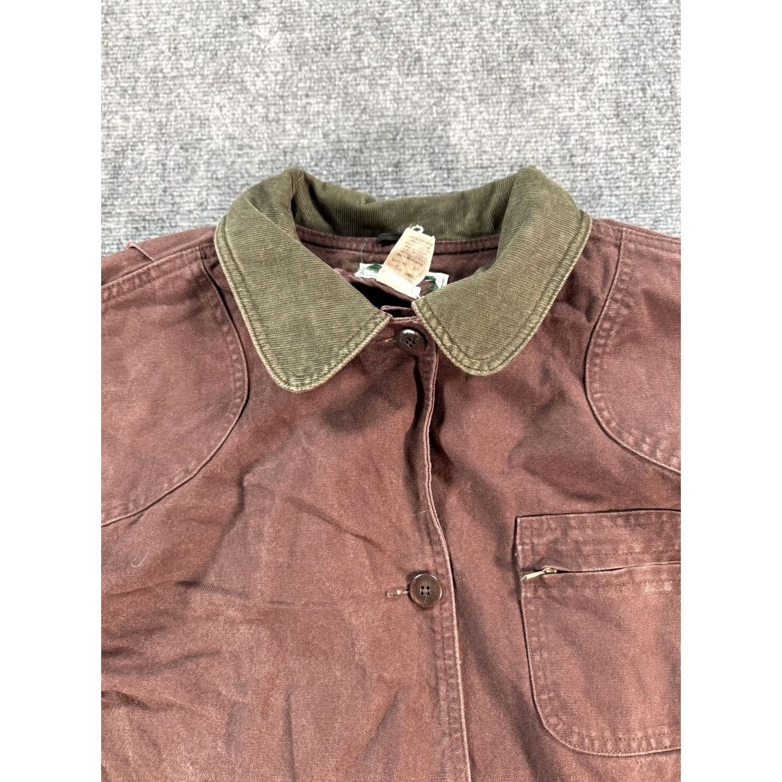Vintage Vintage Barn Coat Mens XL Brown Jacket Corduroy Collar Plaid Lined 90s Hunting Jacket Overcoat Size US XL / EU 56 / 4 - 3 Thumbnail