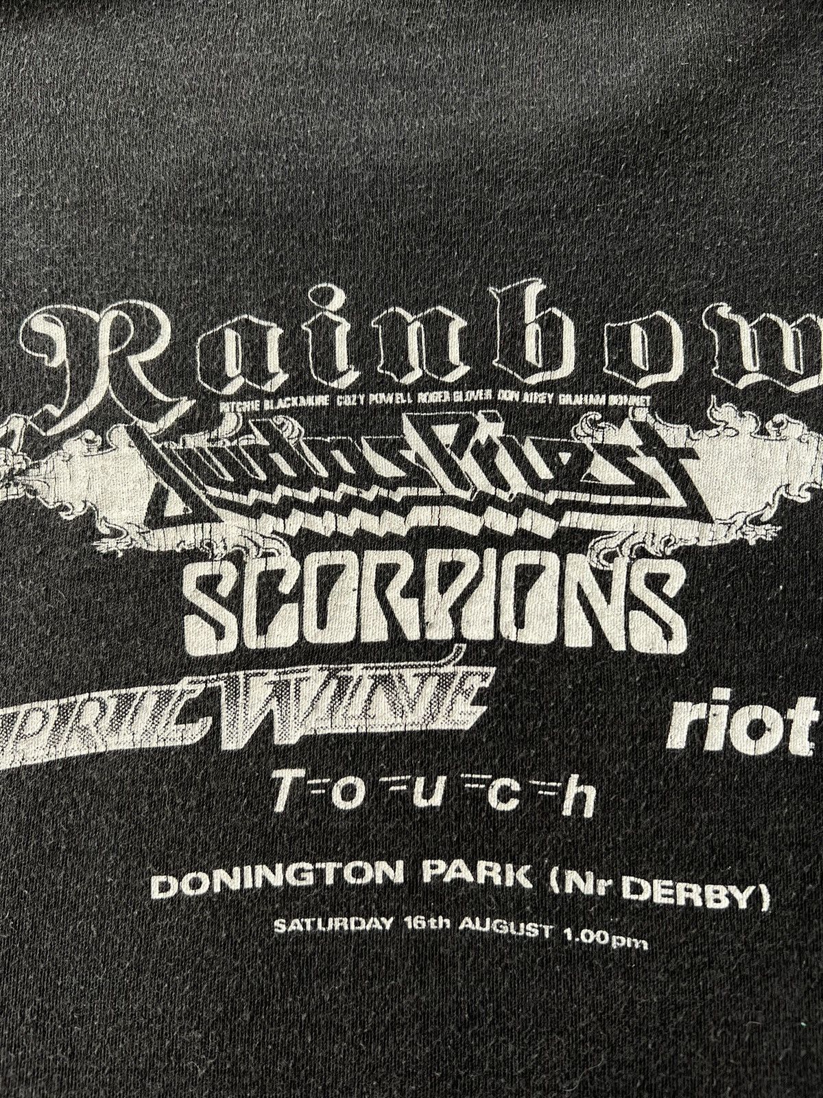 Band Tees Vintage 1980 Monster of Rock Rainbow Judas Priest Scorpions Size US M / EU 48-50 / 2 - 17 Thumbnail