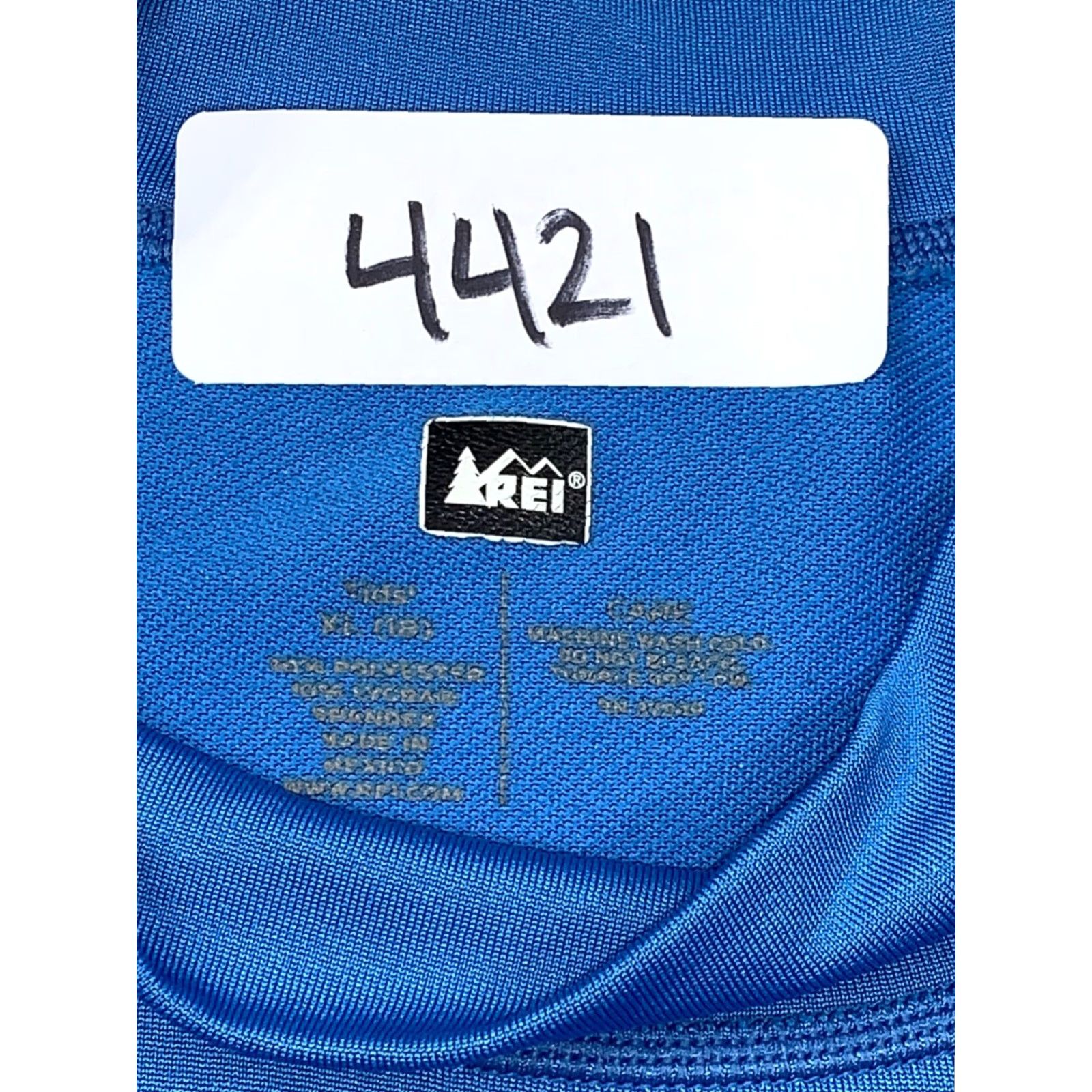 Vintage REI Unisex Adults Long Sleeve Mock Neck Shirt XL XS Blue T-Shirt 4421 Size US XL / EU 56 / 4 - 3 Thumbnail