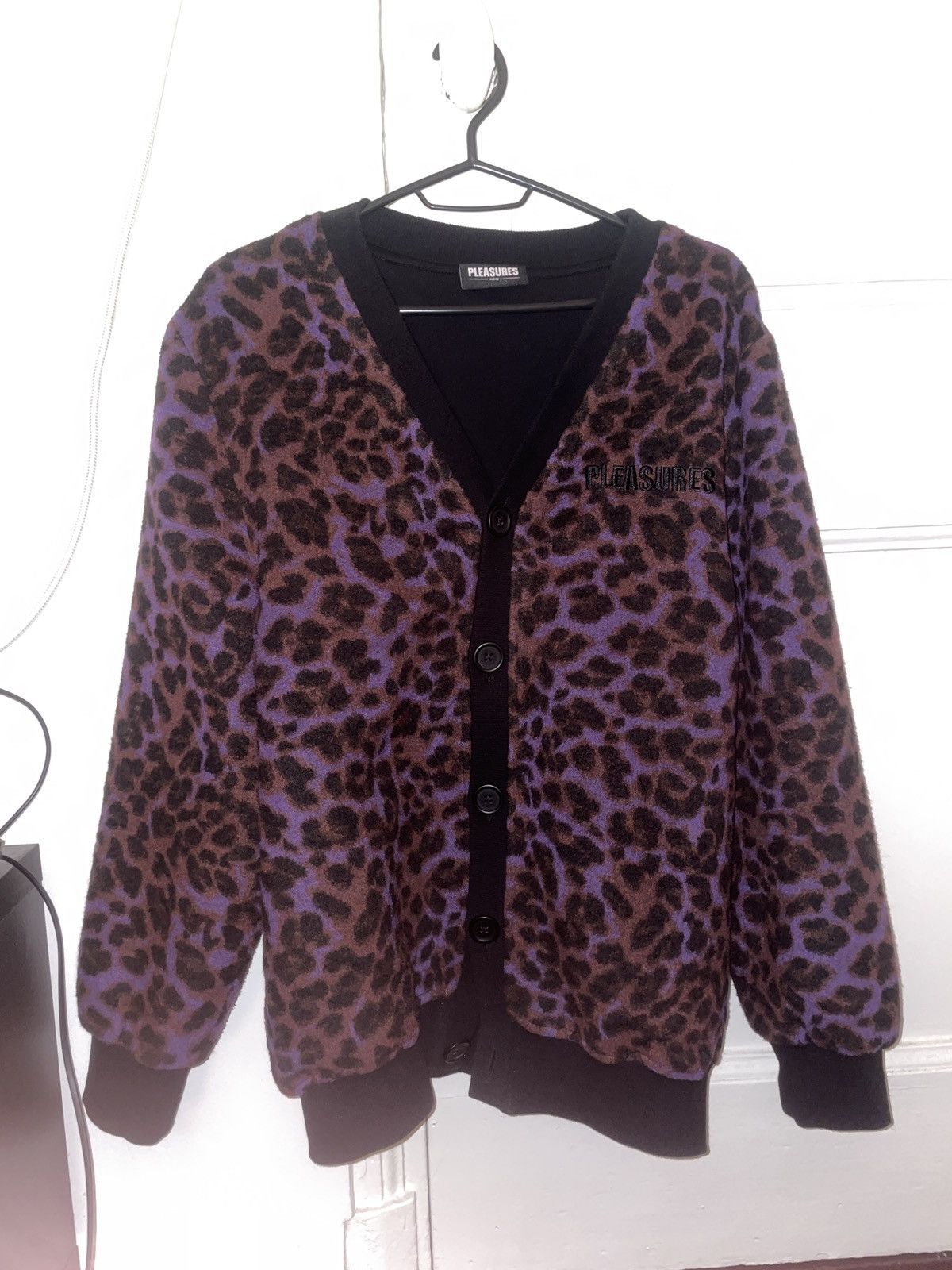 Pleasures Rotten Mohair Cardigan Purple Medium