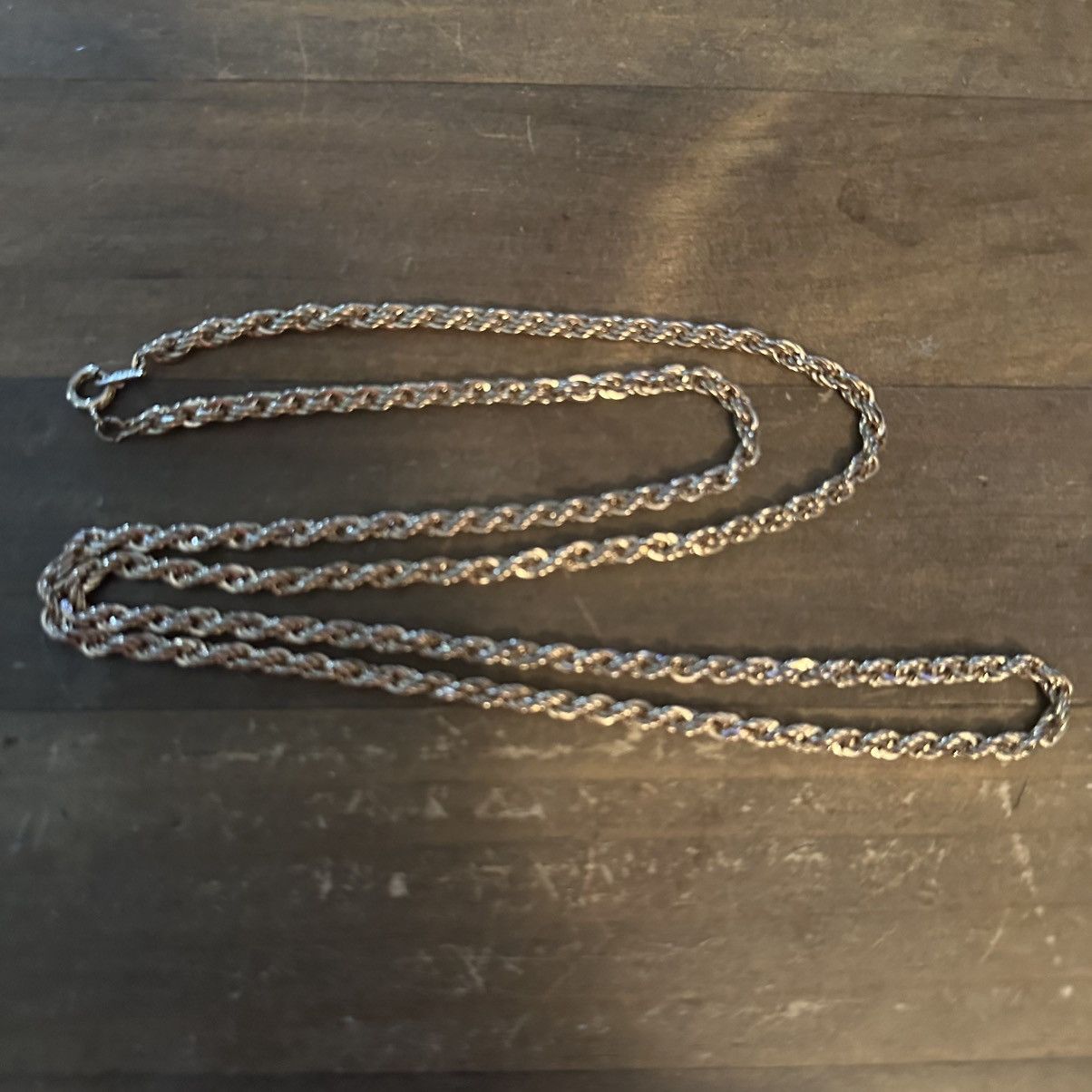 Vintage Vintage gold tone long rope chain necklace Size ONE SIZE - 2 Thumbnail