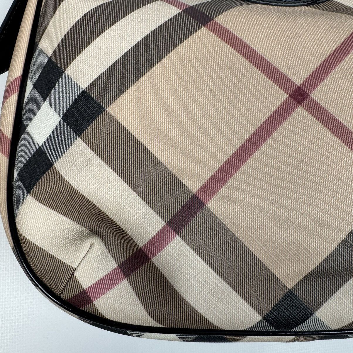 Burberry BURBERRY NOVA CHECK COATED CANVAS BARTON HOBO BAG BEIGE Size ONE SIZE - 11 Thumbnail
