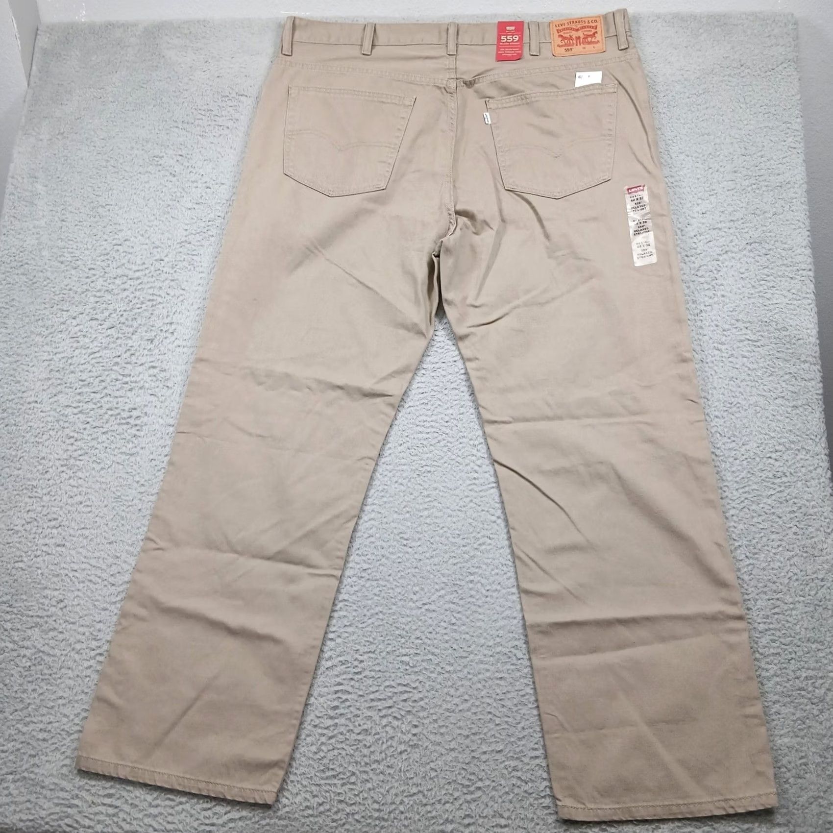 Levi's Levi's 559 Relaxed Straight Fit Jeans 44x32 Timberwolf Khaki Tan NWT Size US 44 / EU 60 - 3 Thumbnail