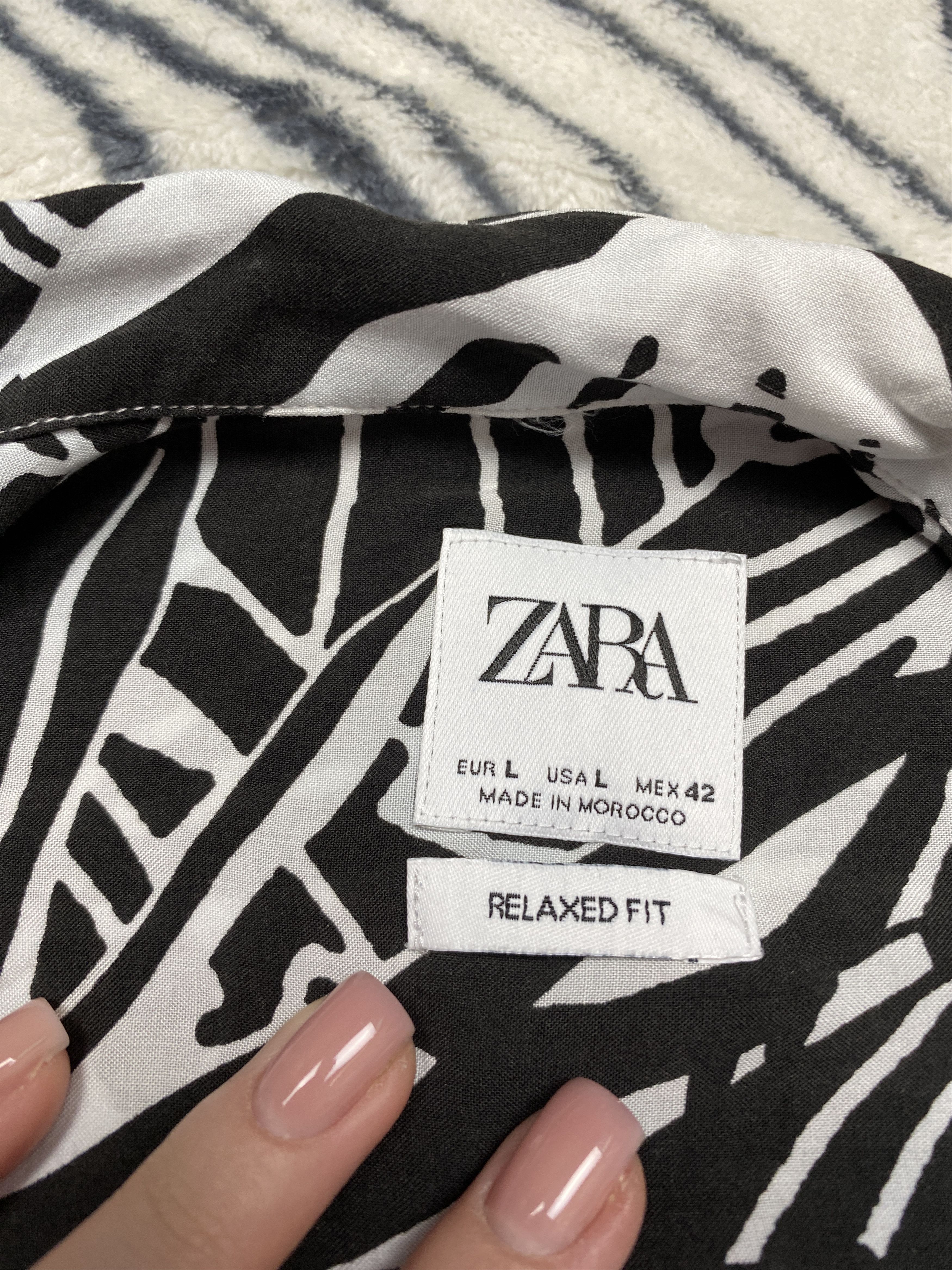 Zara Zara Mens Hawaiian Shirt Floral Print Size US L / EU 52-54 / 3 - 3 Thumbnail