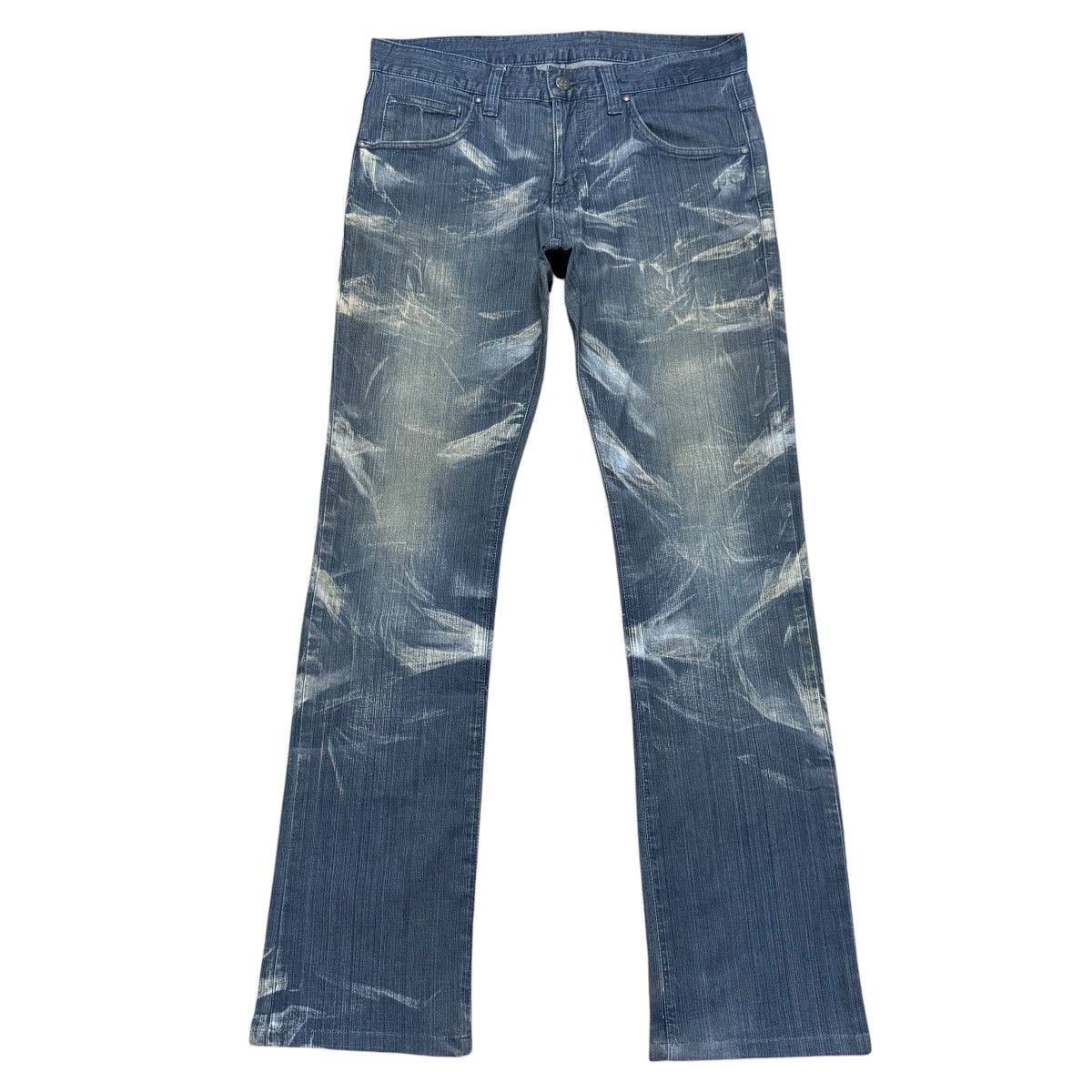 Tornado Mart Tornado Mart Whisker Denim Flare Jeans Size US 30 / EU 46 - 1 Thumbnail