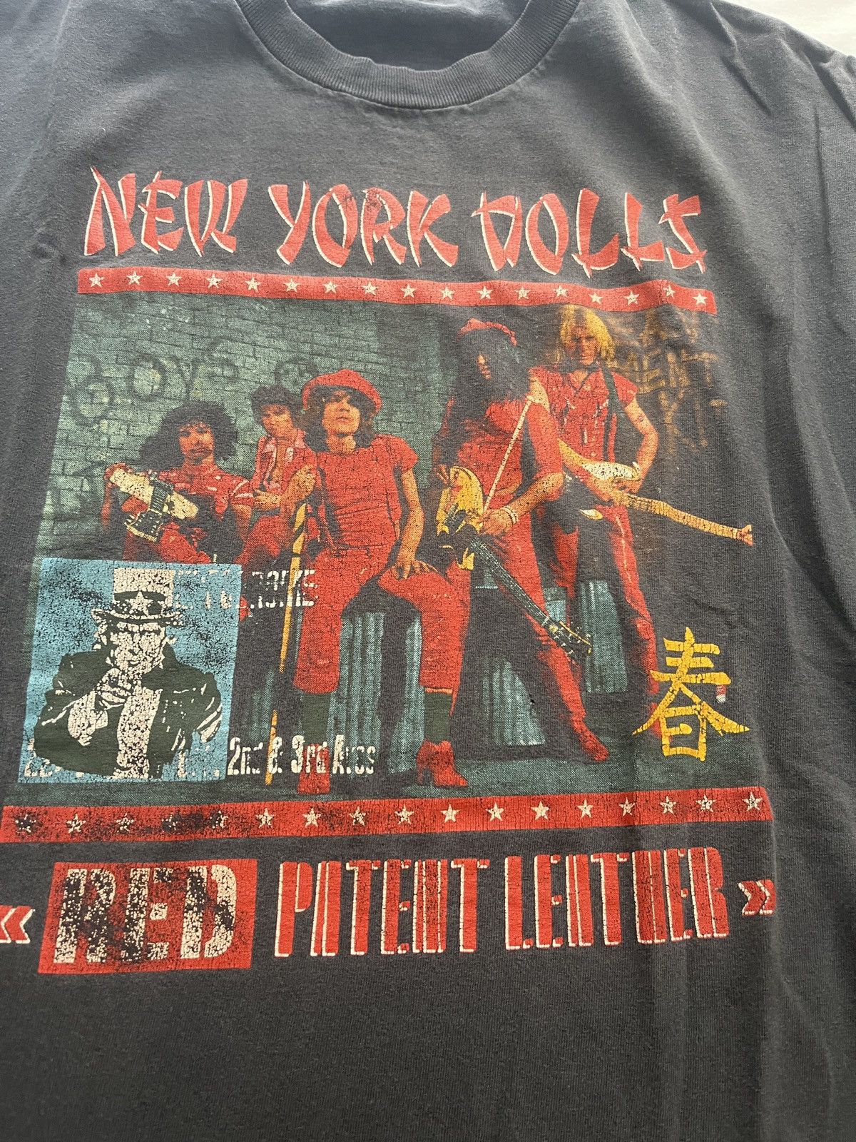 Vintage Vintage 90s New York Dolls Cut-off Shirt Size US L / EU 52-54 / 3 - 2 Thumbnail