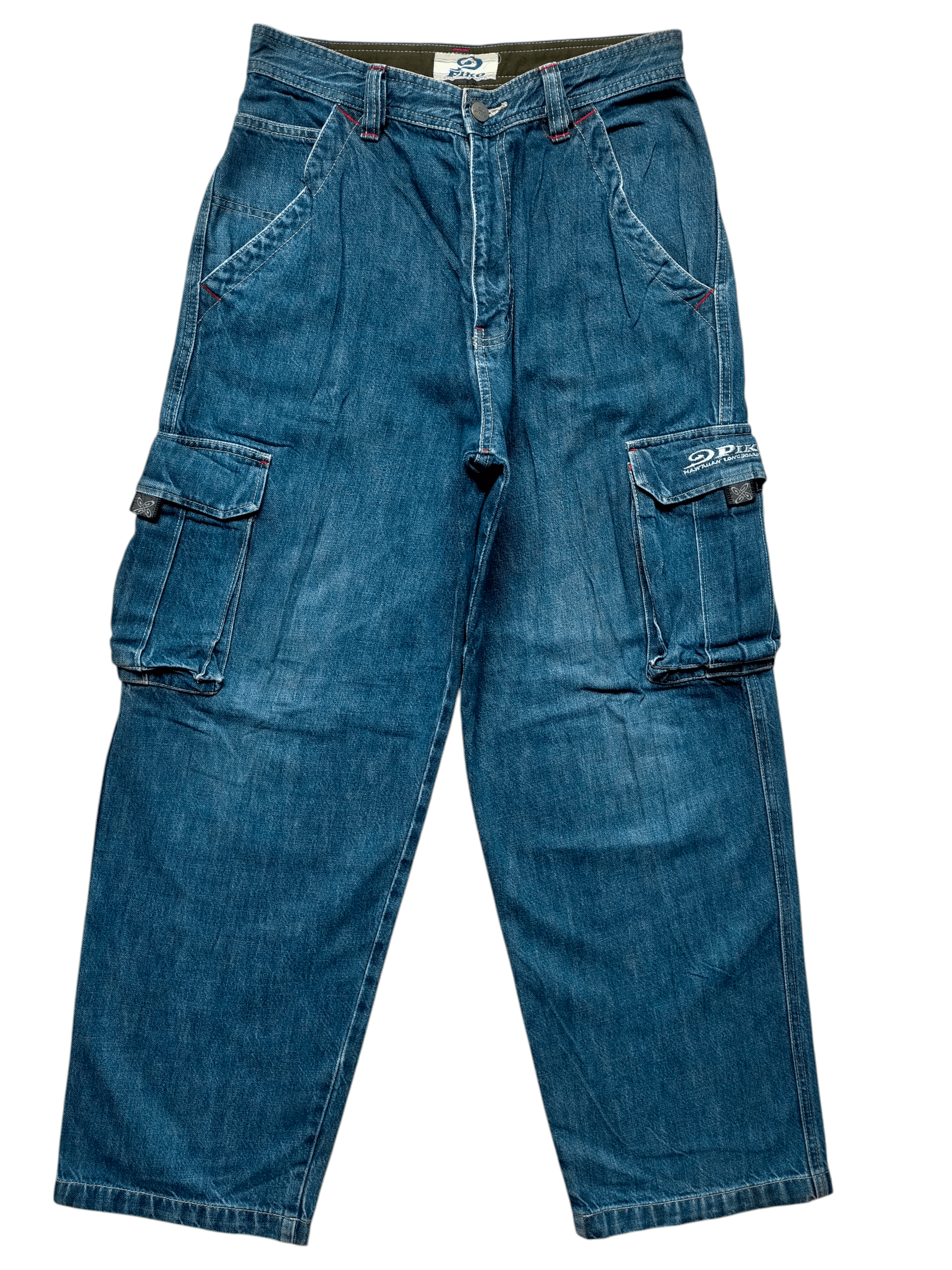 JNCO Vintage 90s Piko Baggy Cargo Denim Pants Size US 29 - 1 Thumbnail