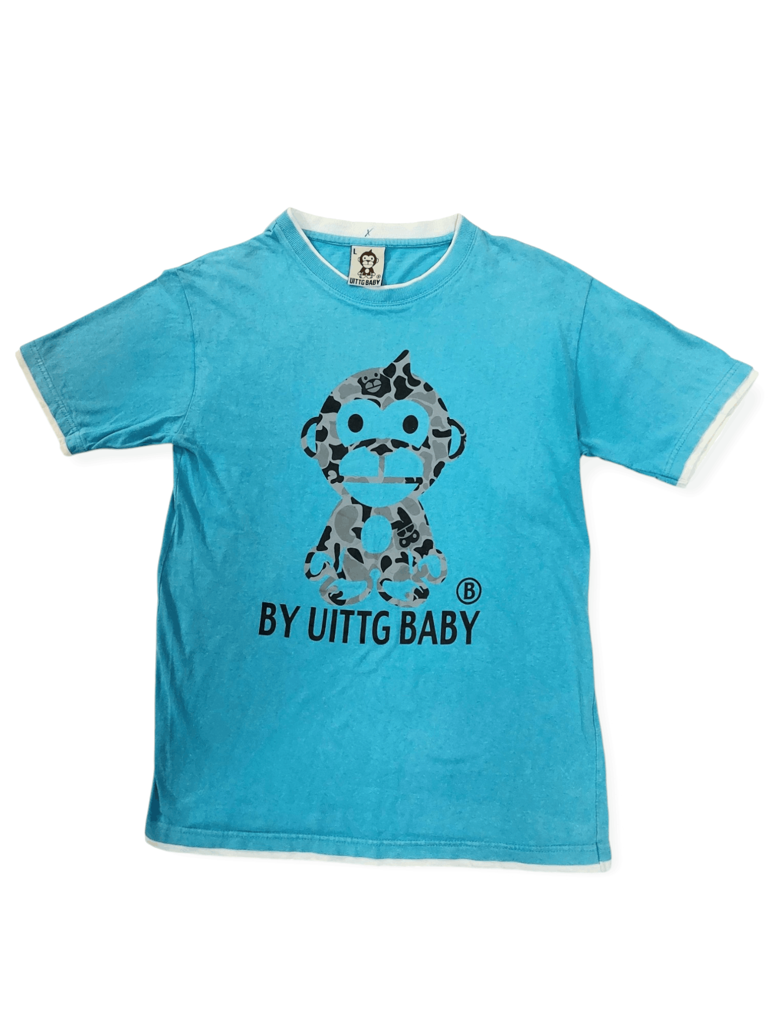 Vintage Uittg Baby Big Ape Logo T-shirt Size US L / EU 52-54 / 3 - 2 Thumbnail
