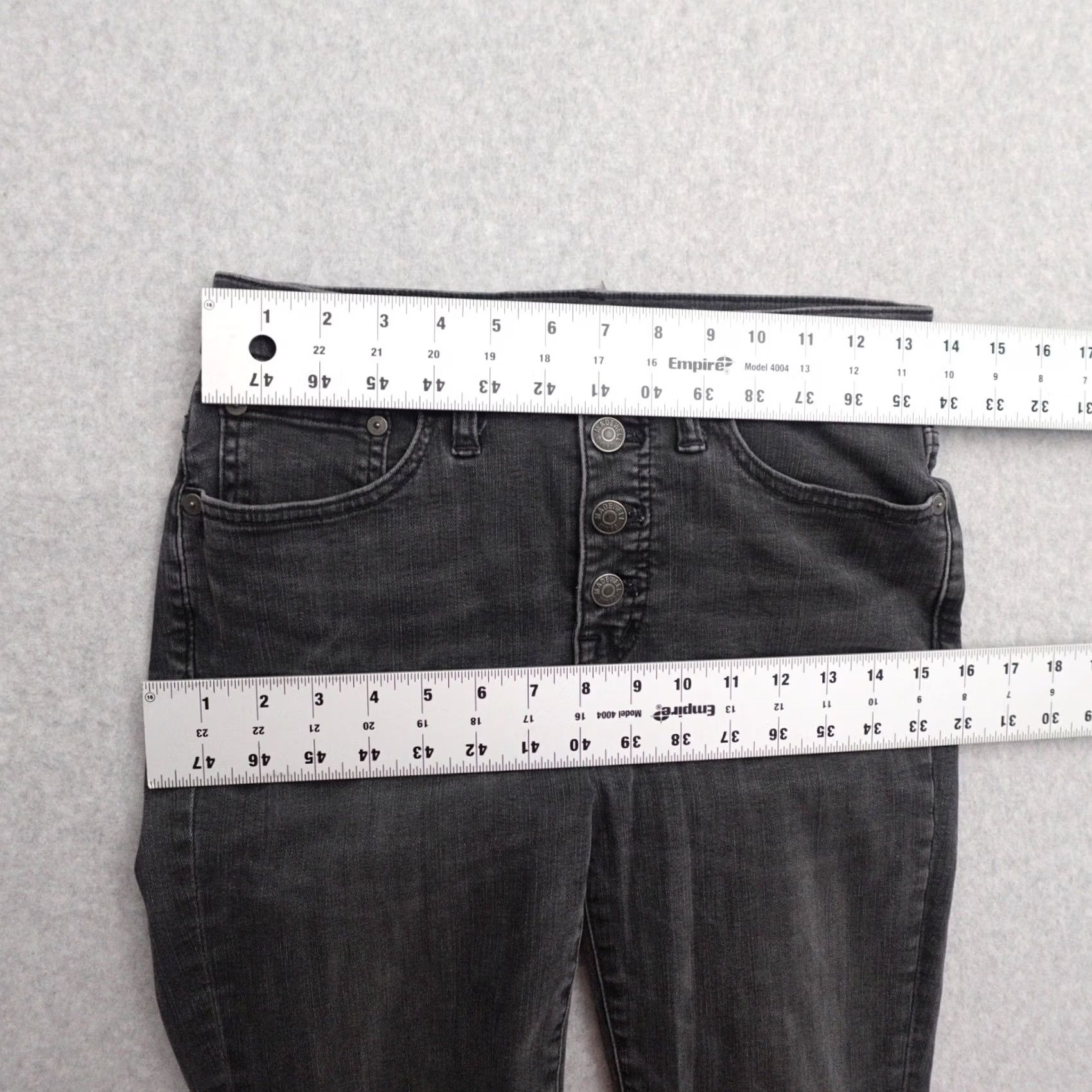 Madewell Madewell Jeans Womens Size 26 Cali Demi-Boot Button-Fly Charcoal Wash Size 26" / US 2 / IT 38 - 7 Thumbnail