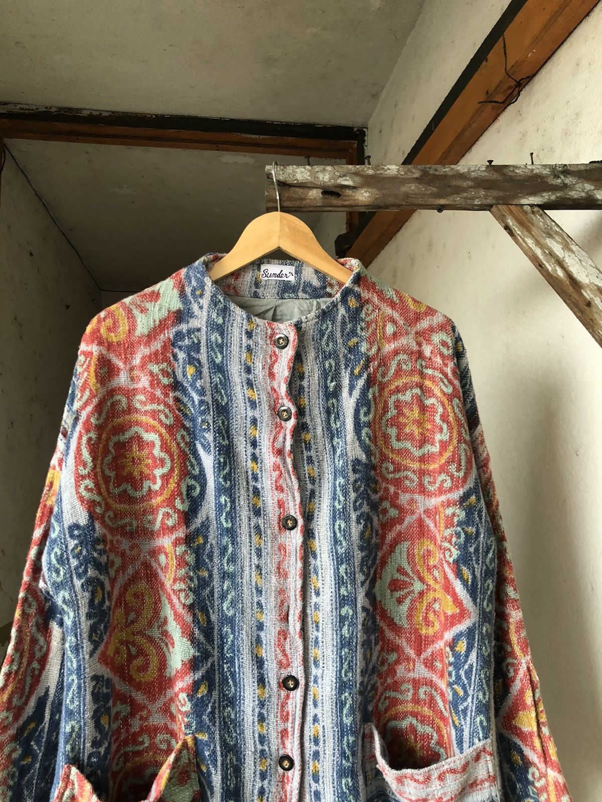 Native ❗️Sunder Native Cotton Knit Gaudy Oversize Jacket Like Coogi Size US M / EU 48-50 / 2 - 4 Thumbnail