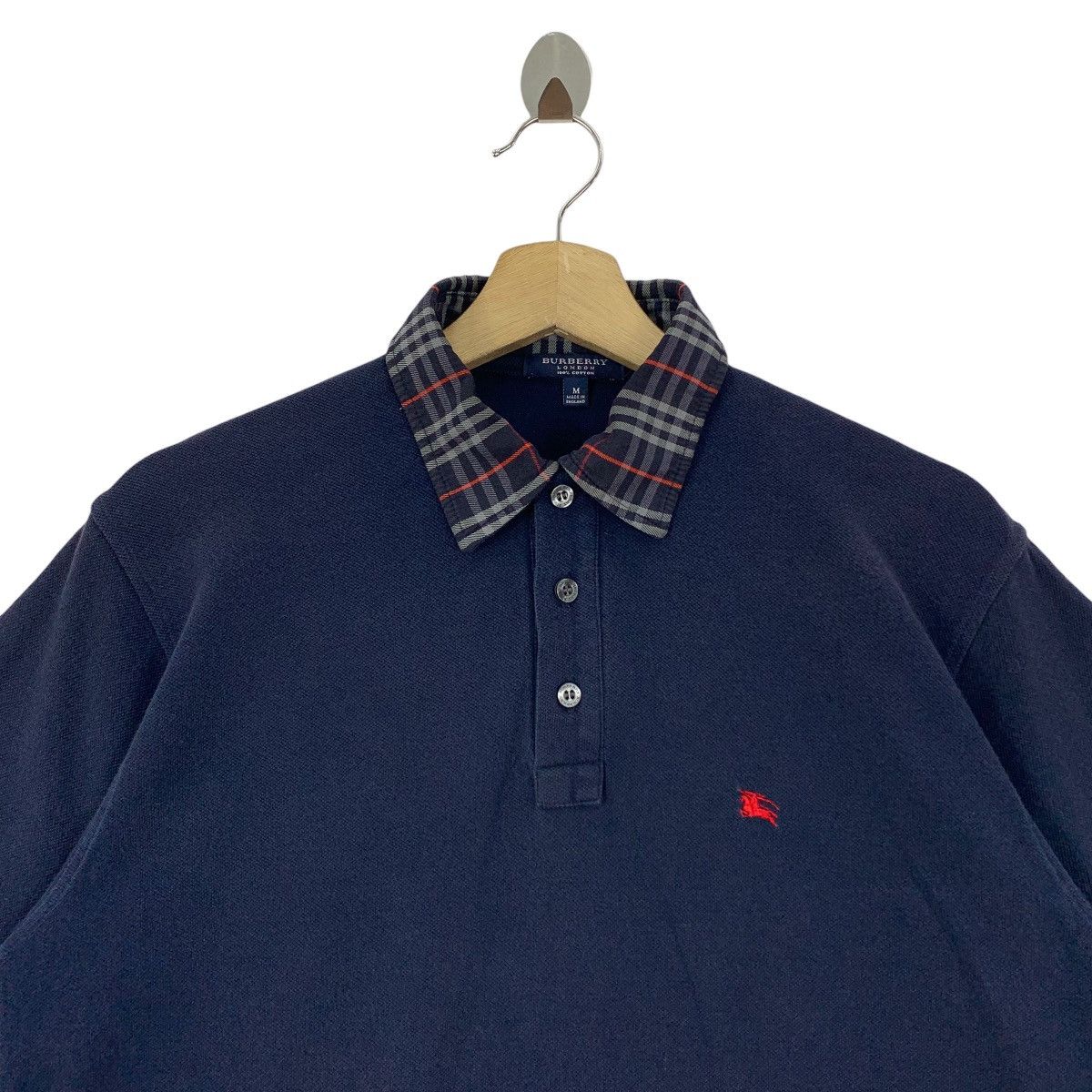 Burberry × Designer BURBERRY London nova check collar design polo tee Size US M / EU 48-50 / 2 - 2 Thumbnail