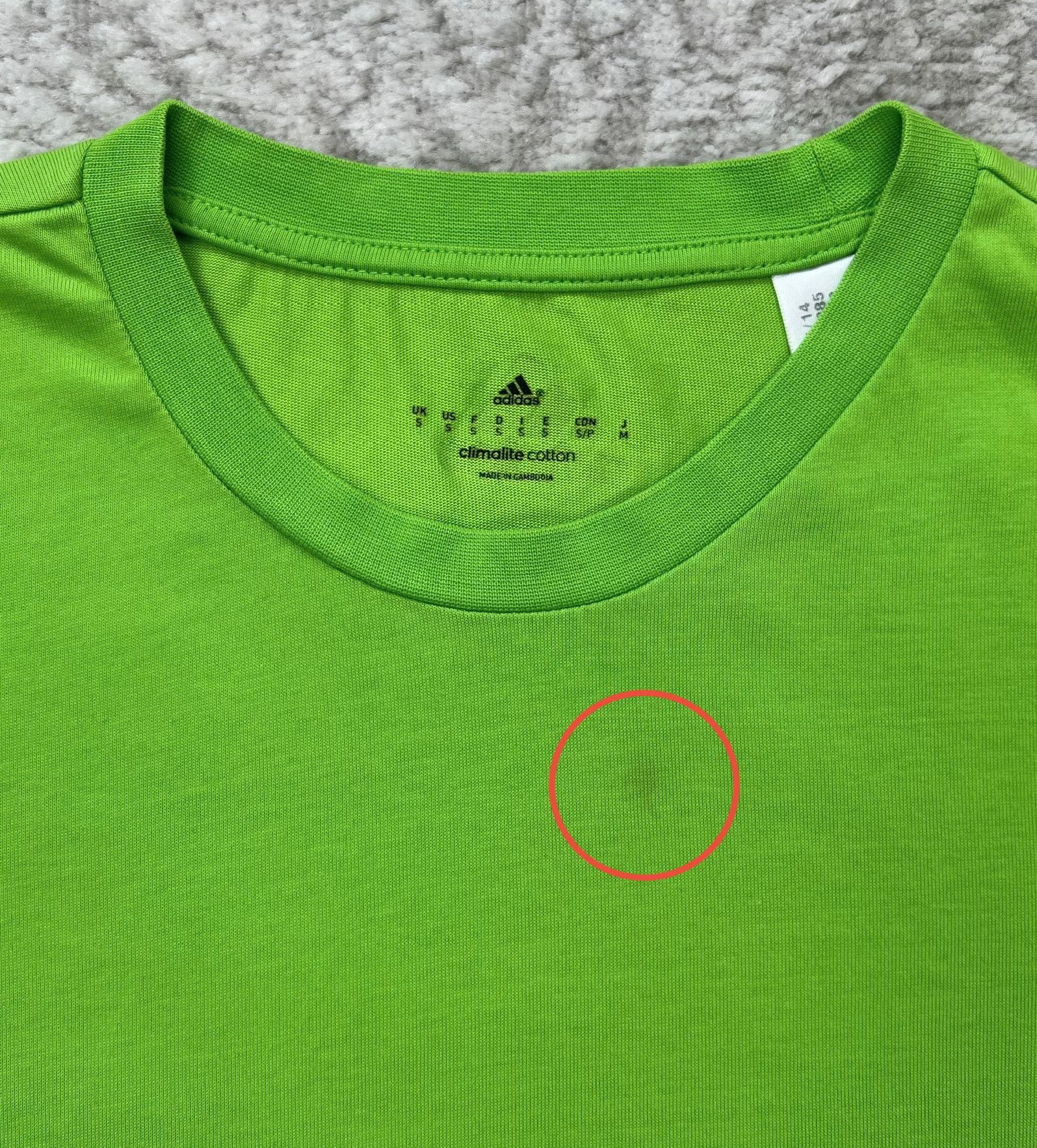 Adidas Adidas Climalite Cotton Lime Green T-Shirt Size US S / EU 44-46 / 1 - 5 Thumbnail