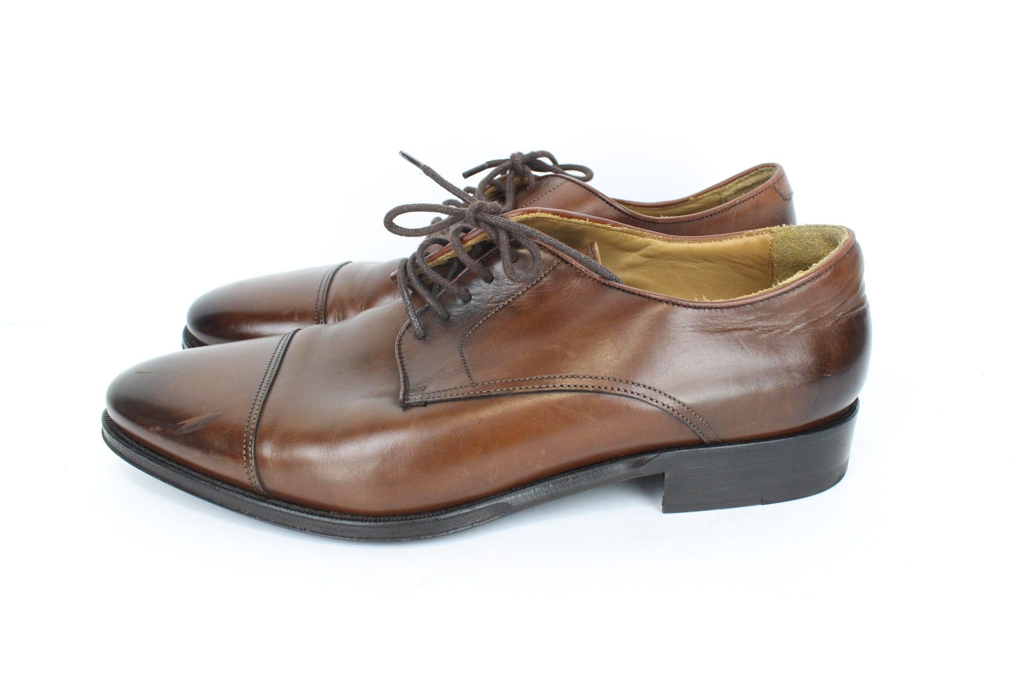 Suitsupply EU40 Mid-Brown Leather Derby Shoes 67798 Size US 7 / EU 40 - 5 Thumbnail