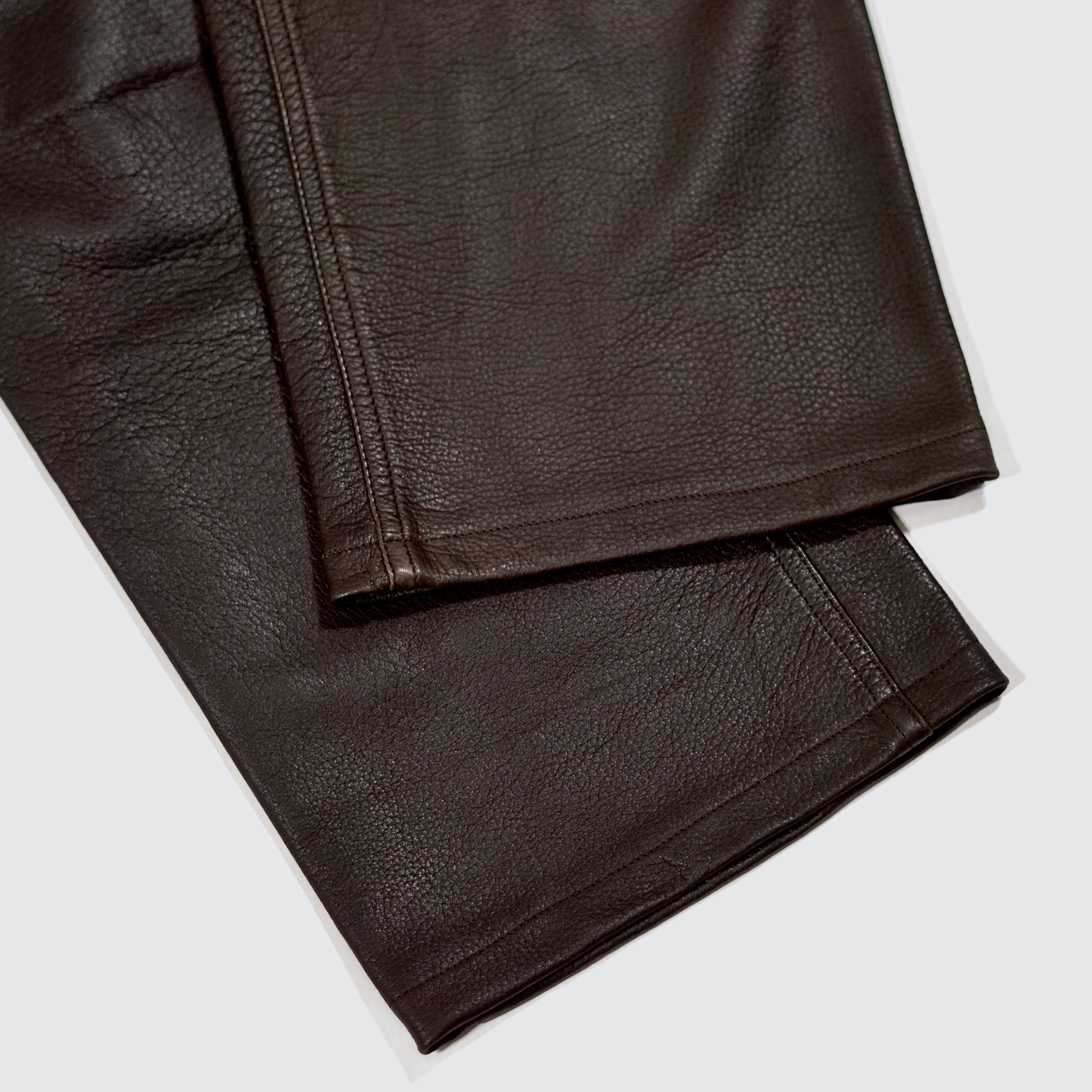 Yohji Yamamoto Y's Yohji Yamamoto Leather Pants Size 32" / US 10 / IT 46 - 5 Thumbnail