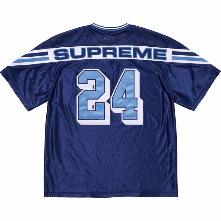 Supreme Supreme Jacquard Rib Football Jersey Navy XL IN HAND Size US XL / EU 56 / 4 - 9 Thumbnail