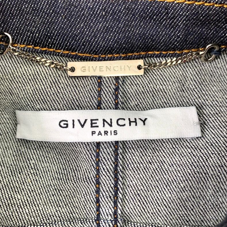 Givenchy Givenchy Dark Blue Cotton Collar Single Breasted Jacket Size US M / EU 48-50 / 2 - 6 Thumbnail