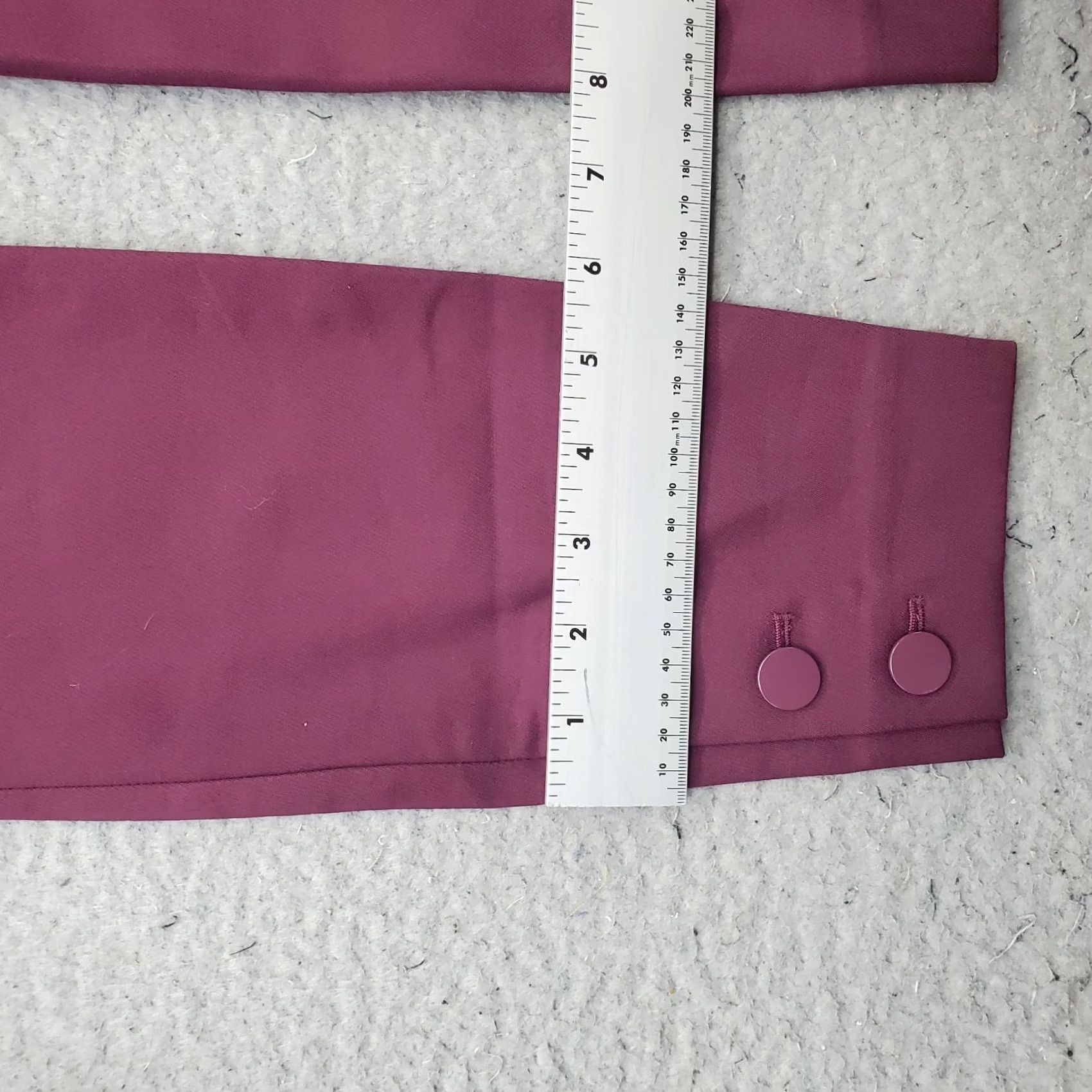 Loft LOFT Womens Purple Stretch Skinny Ankle Pants 4P Button Hem Outdoor Casual Formal Size 27" / US 4 / IT 40 - 5 Thumbnail