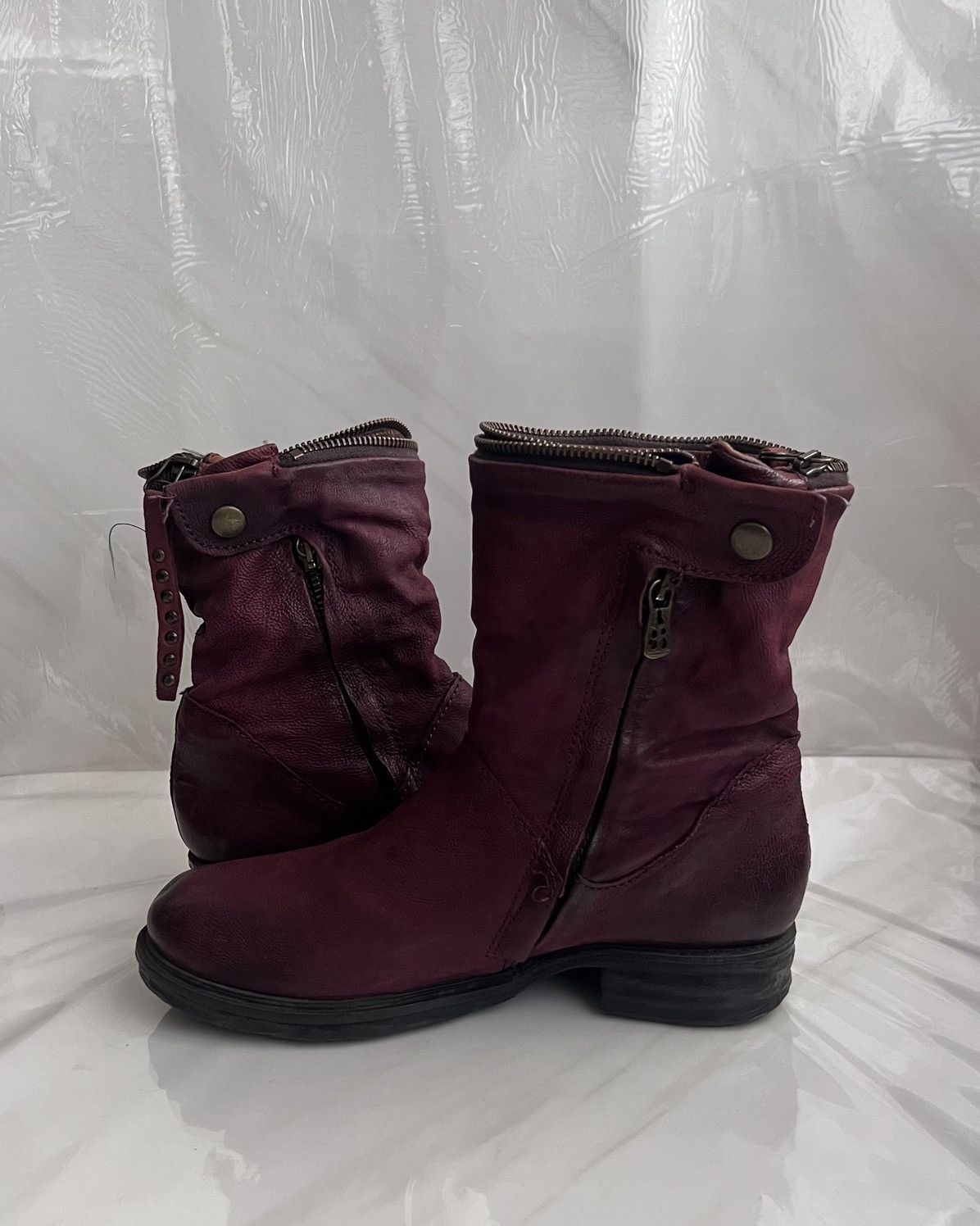 A.S.98 As 98 Airstep Zipper Boho Biker Red distressed boot Size US 8 / IT 38 - 7 Thumbnail
