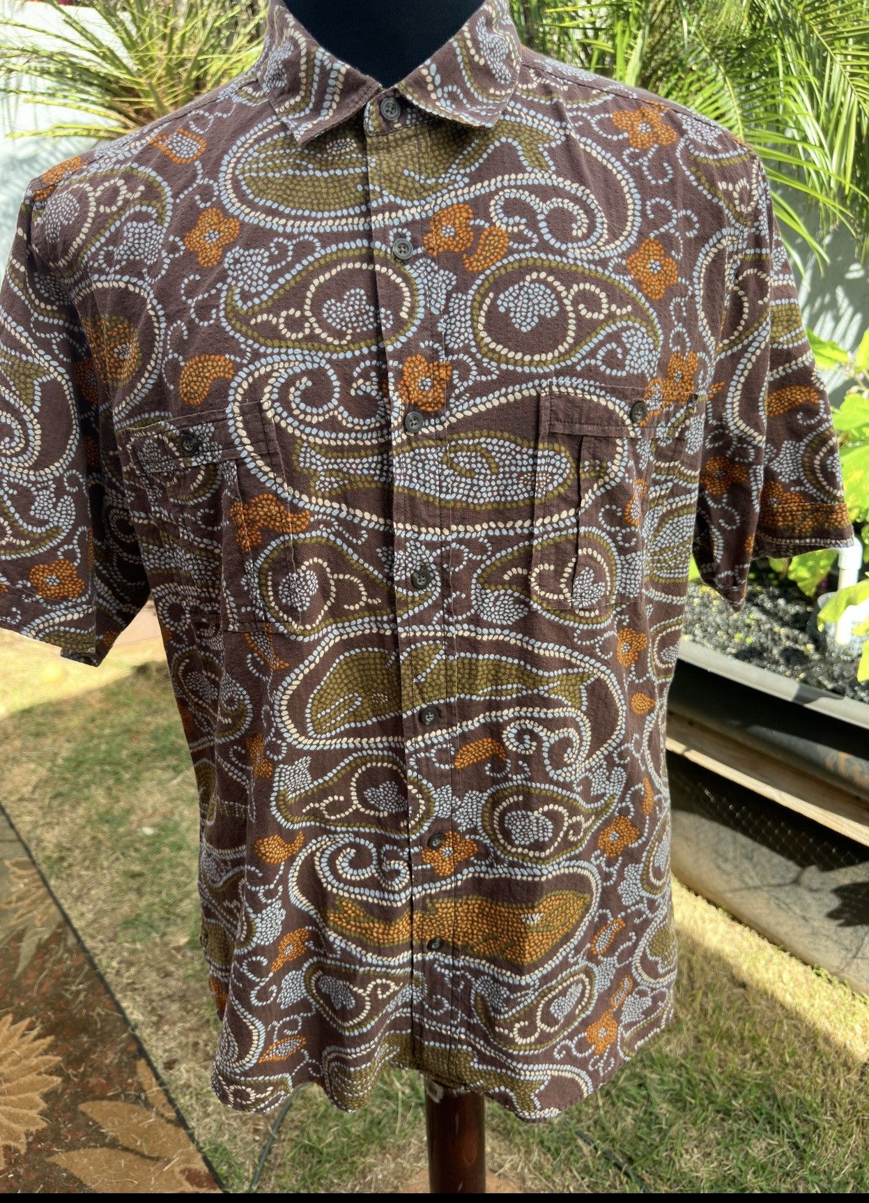 Reyn Spooner PreOwned Reyn Spooner Brown Hawaiian Print Men's Large Size US L / EU 52-54 / 3 - 1 Thumbnail