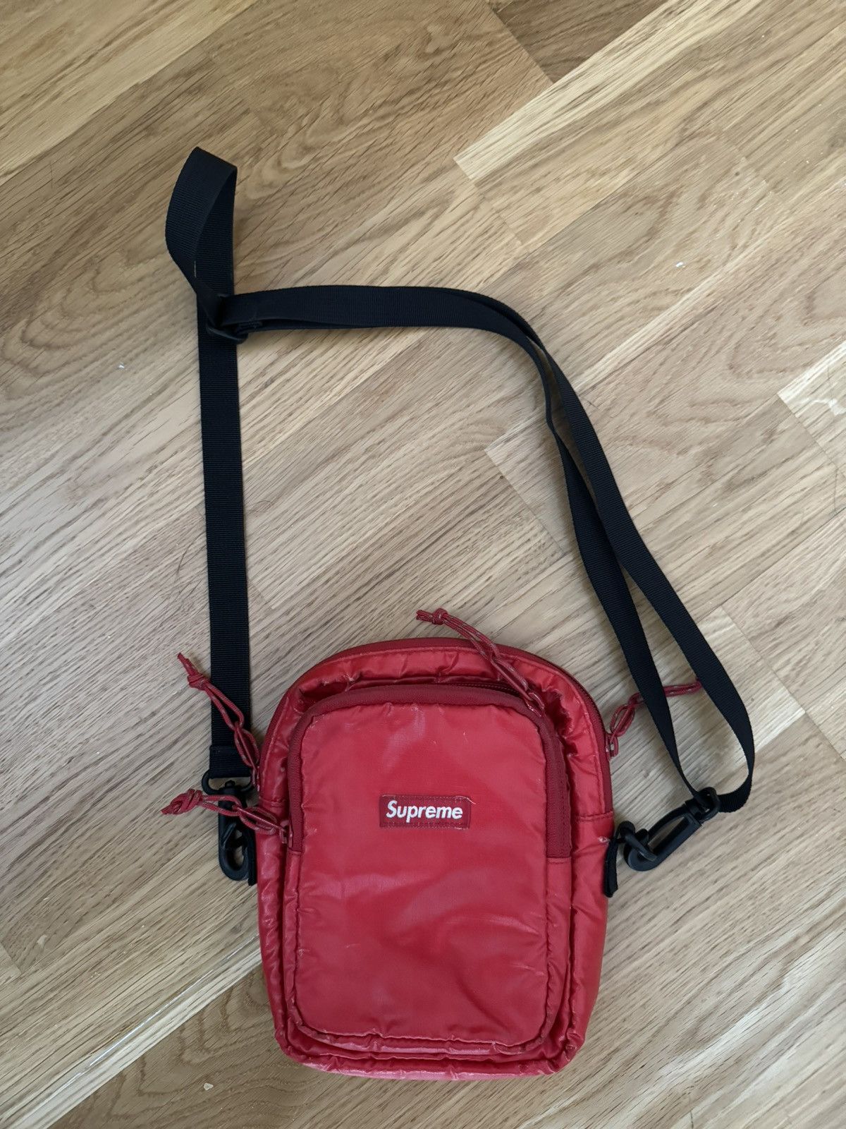image of Supreme Red Shoulder Bag (Fw17), Men's