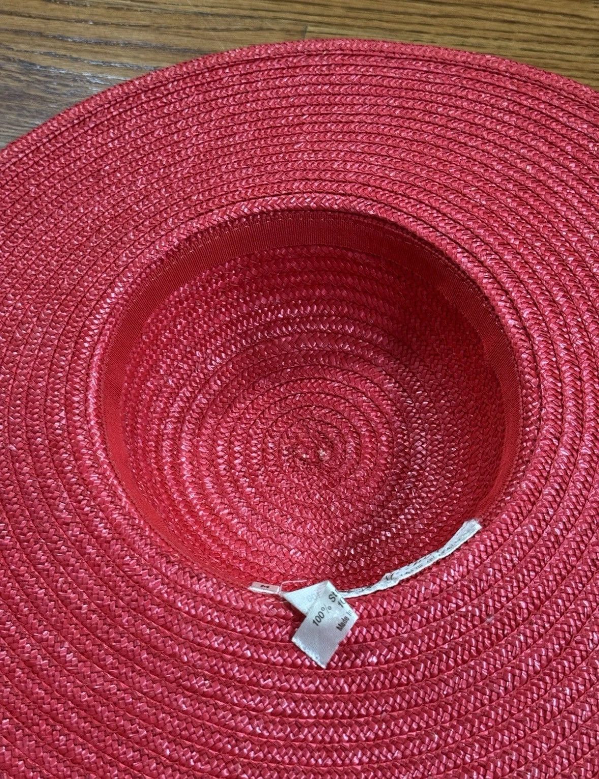 Gucci Vintage 90s Gucci Straw Hat Red Womens Size M Made In Italy Size ONE SIZE - 6 Thumbnail