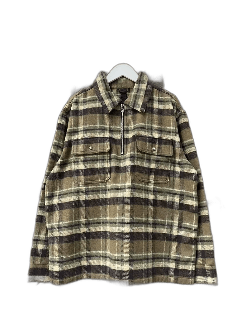 Chrome Hearts Chrome Hearts Half-Zip Flannel Shirt Size US S / EU 44-46 / 1 - 1 Thumbnail