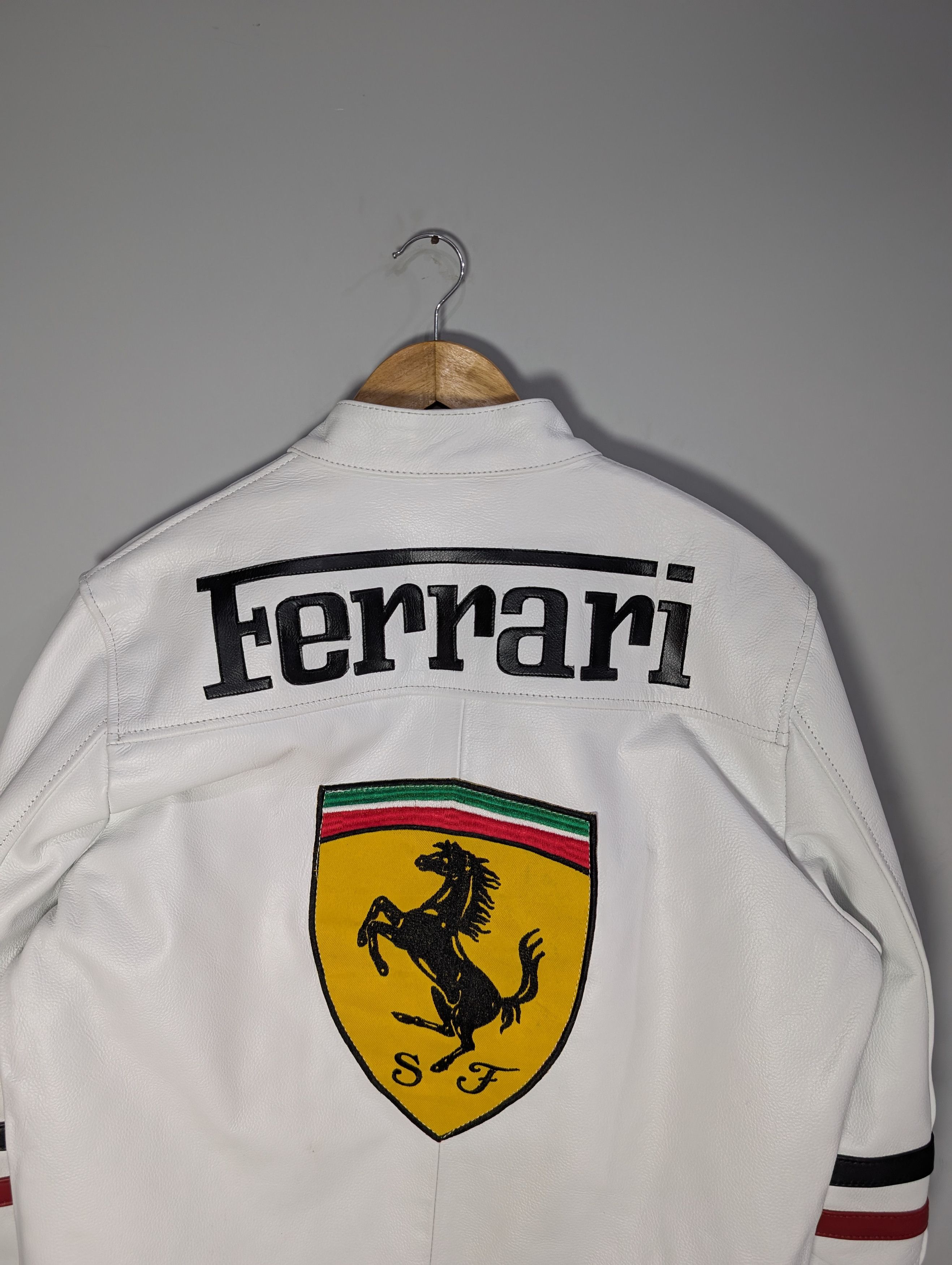 Vintage 🔥Ferrari 🔥 Formula 1 Racing Real Cowhide Leather Jacket Size US XL / EU 56 / 4 - 6 Thumbnail