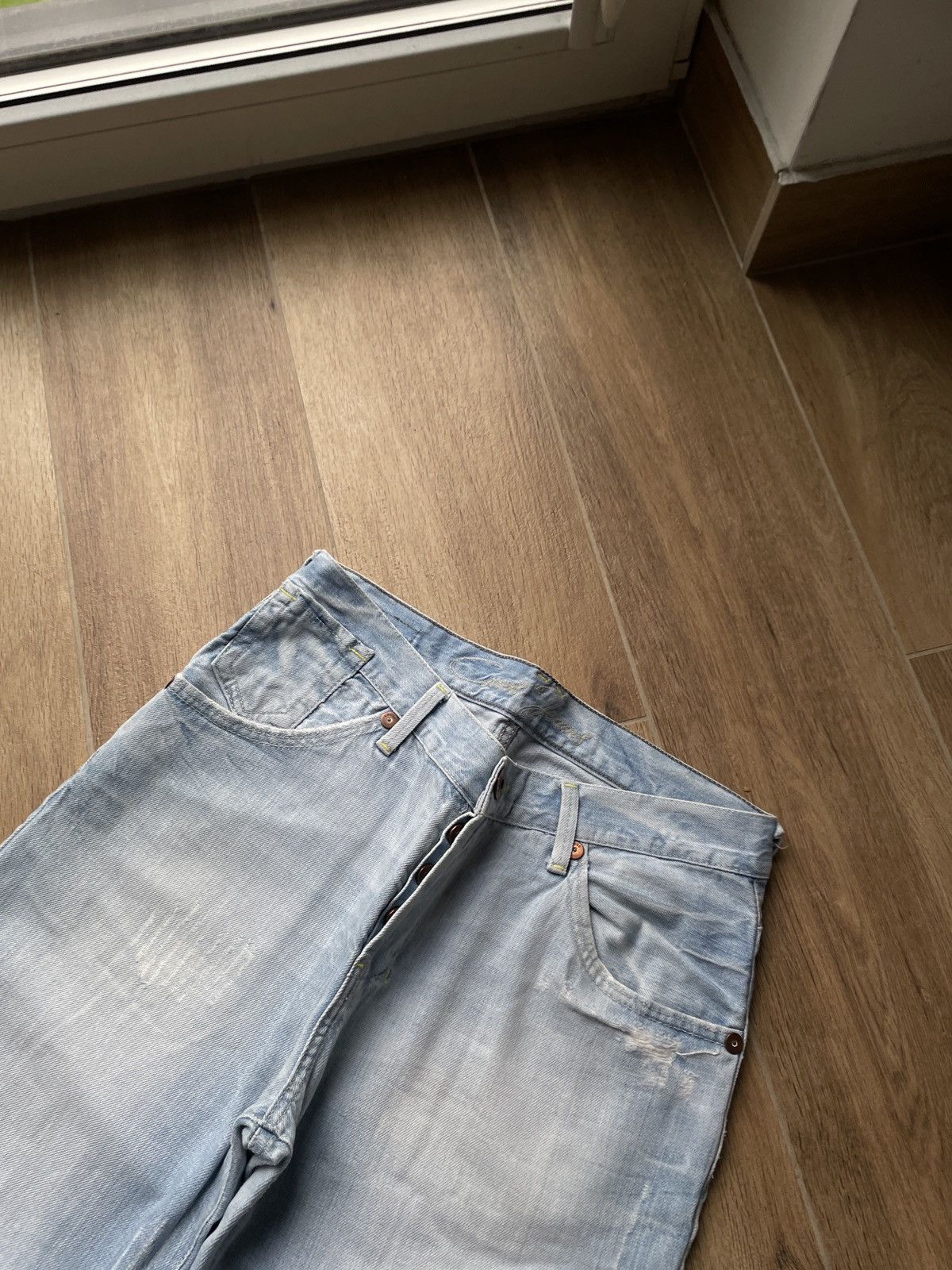 Vintage Vintage Flared Jeans Avant Garde Y2K Japanese Hype Faded Size US 32 / EU 48 - 4 Thumbnail