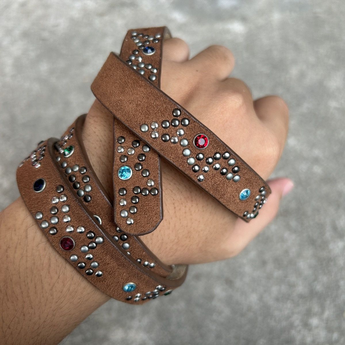 Vintage Vintage studded leather belt ⭐️ (Kapital Style) Size ONE SIZE - 2 Thumbnail