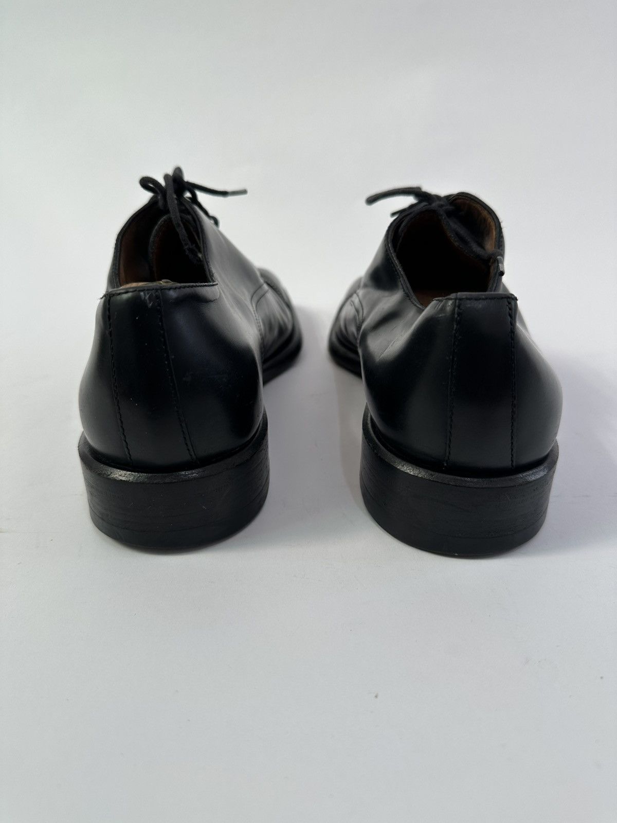 Gucci Gucci Black Leather Square Toe Lace-Up Oxfords Size Size US 7.5 / EU 40-41 - 4 Thumbnail