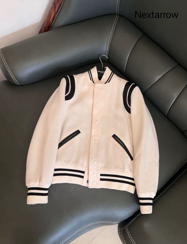 Saint Laurent Paris × Yves Saint Laurent Saint Laurent slp22FW Teddy baseball jacket 2412-Nextarrow Size US XS / EU 42 / 0 - 1 Thumbnail