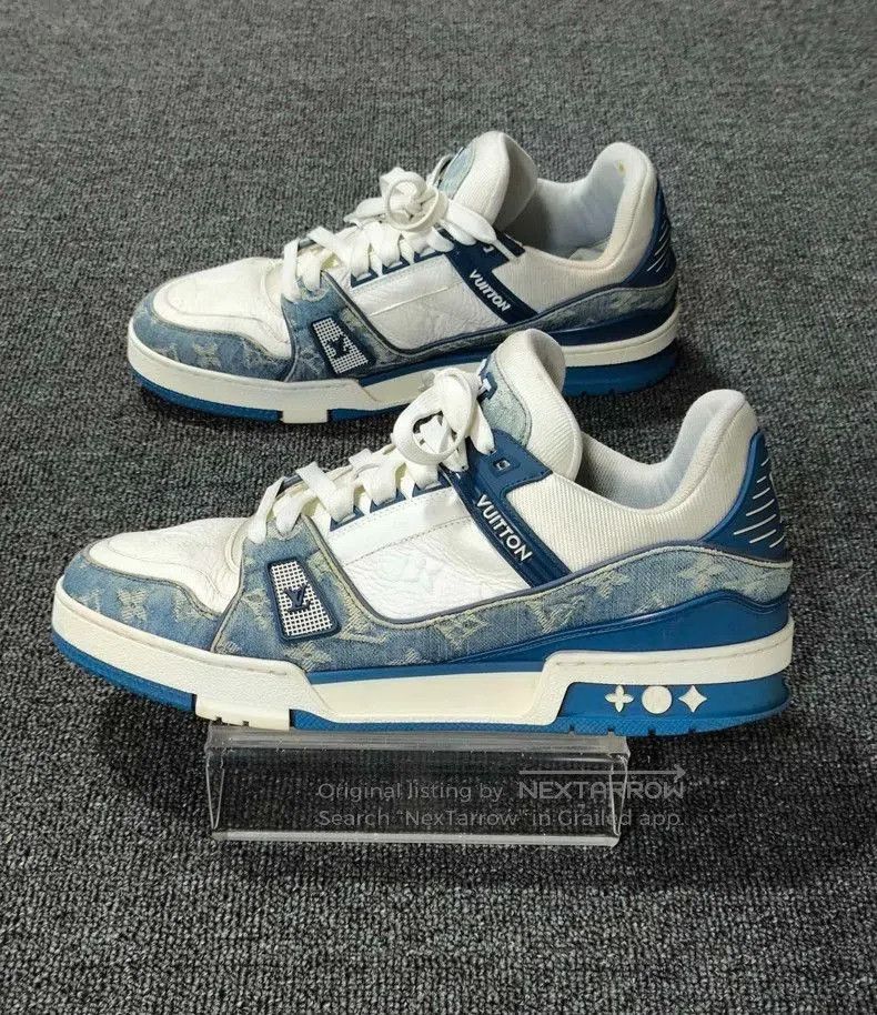 Louis Vuitton Blue and White Louis Vuitton Sneakers. Size US 9 / EU 42 - 2 Thumbnail