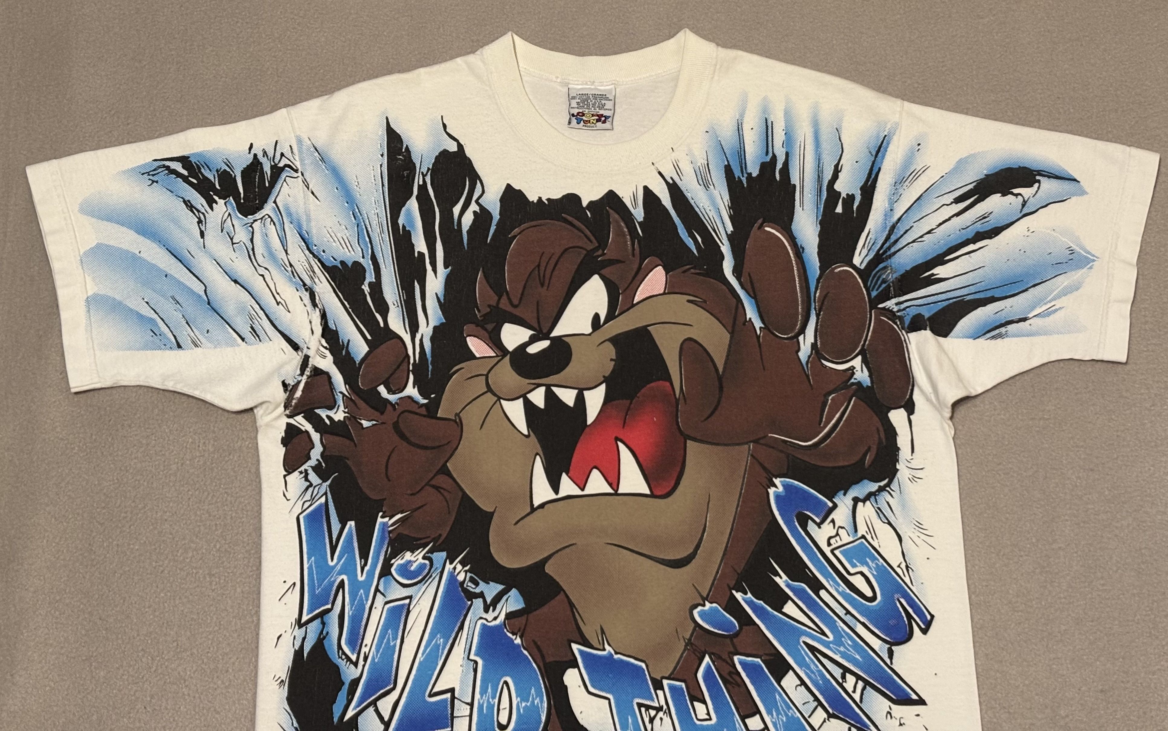 Warner Bros Looney Tunes Taz 1996 Warner Bros T-shirt vintage Size. L Size US L / EU 52-54 / 3 - 7 Thumbnail