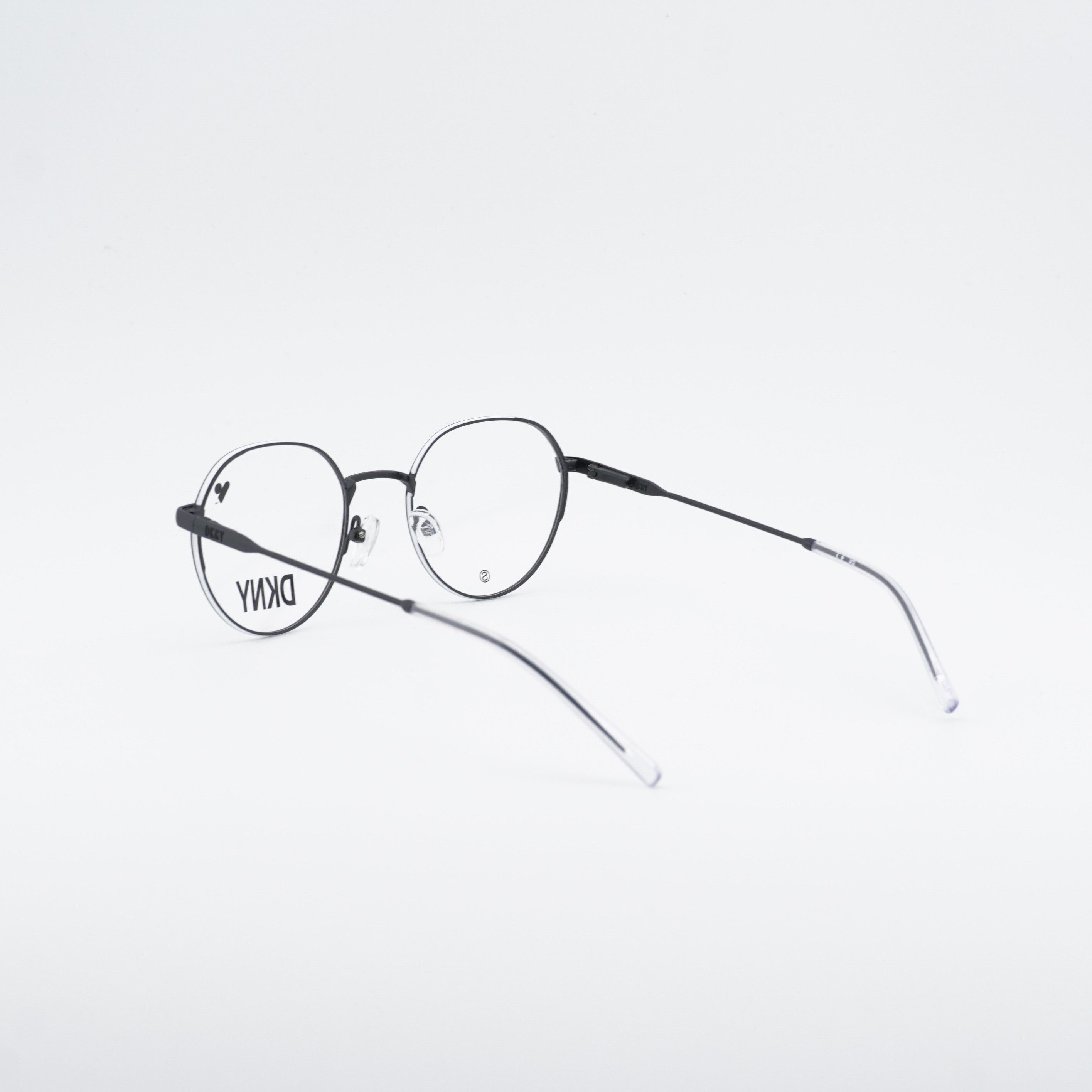 DKNY DKNY DK1032 001 Eyeglasses Matte Black 48mm Round Frame Size ONE SIZE - 4 Thumbnail