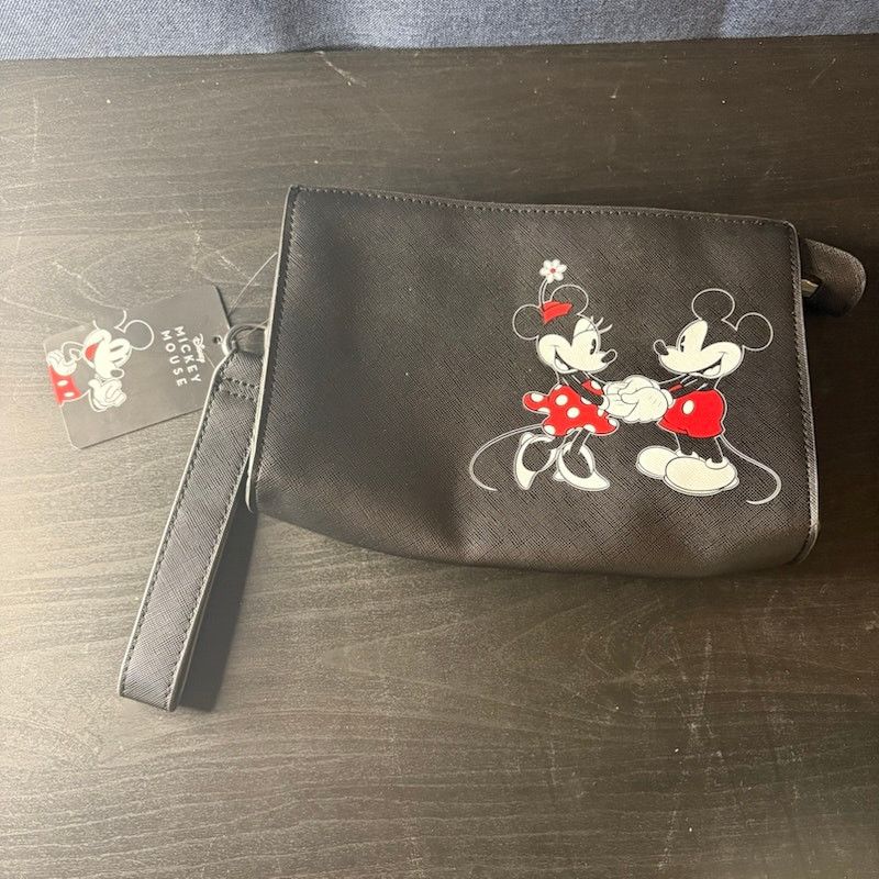 Disney Mickey and Minnie Black Wristlet Clutch Disney Bioworld NWT Size ONE SIZE - 1 Thumbnail